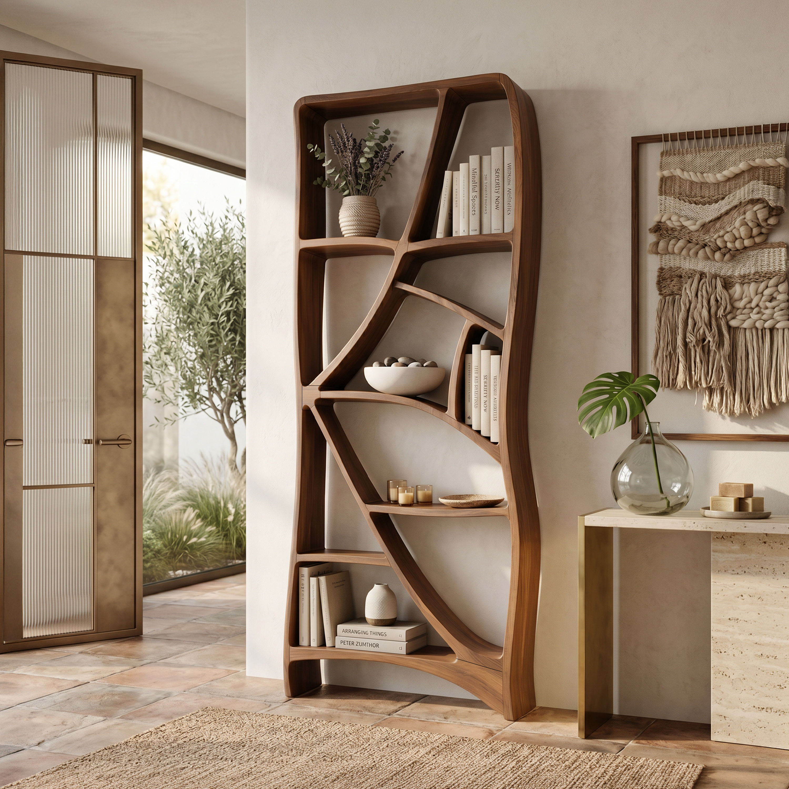 Minimalist Display Bookshelf For Cozy Lounge Corner SILDTTNBS048