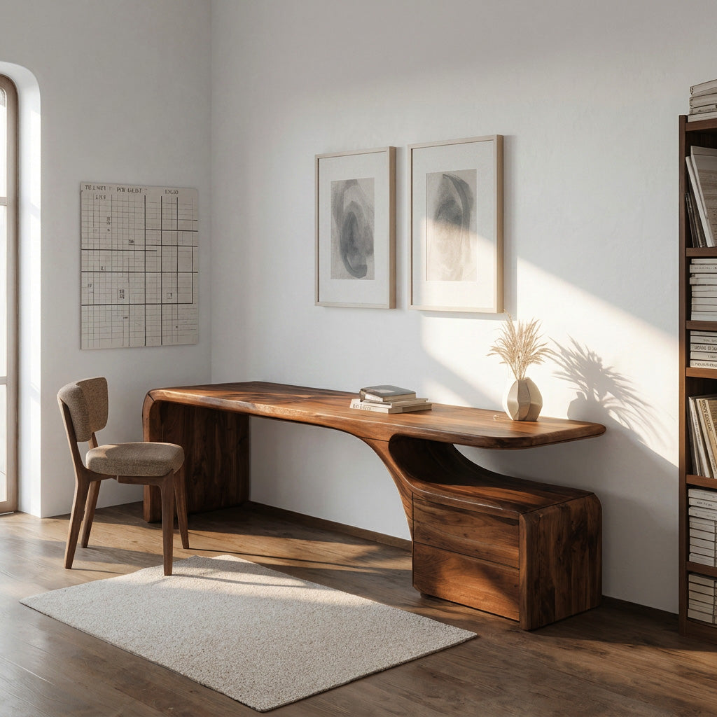 Organic Desk With Drawer Storage For Home Office SITHHNDE063