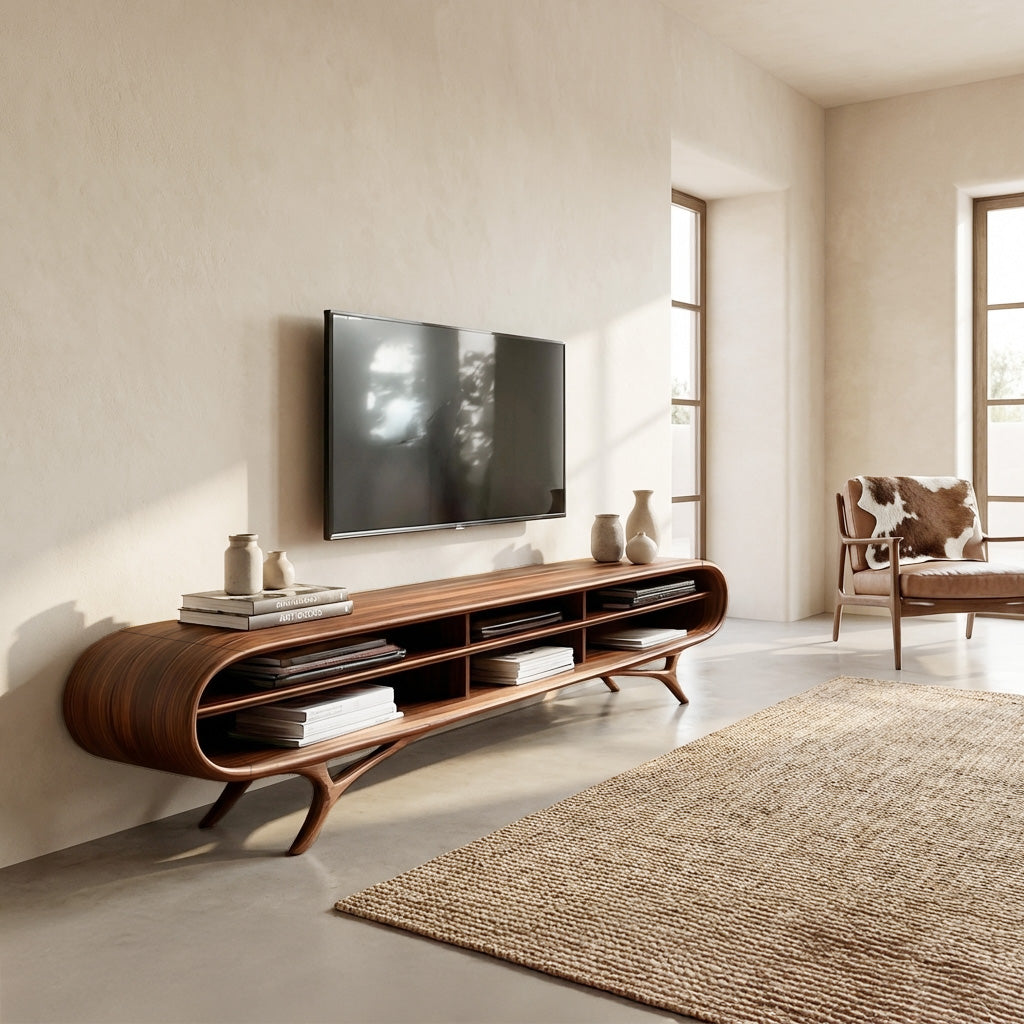 Contemporary Wooden TV Cabinet For Elegant Interior RTTHHNTVC095