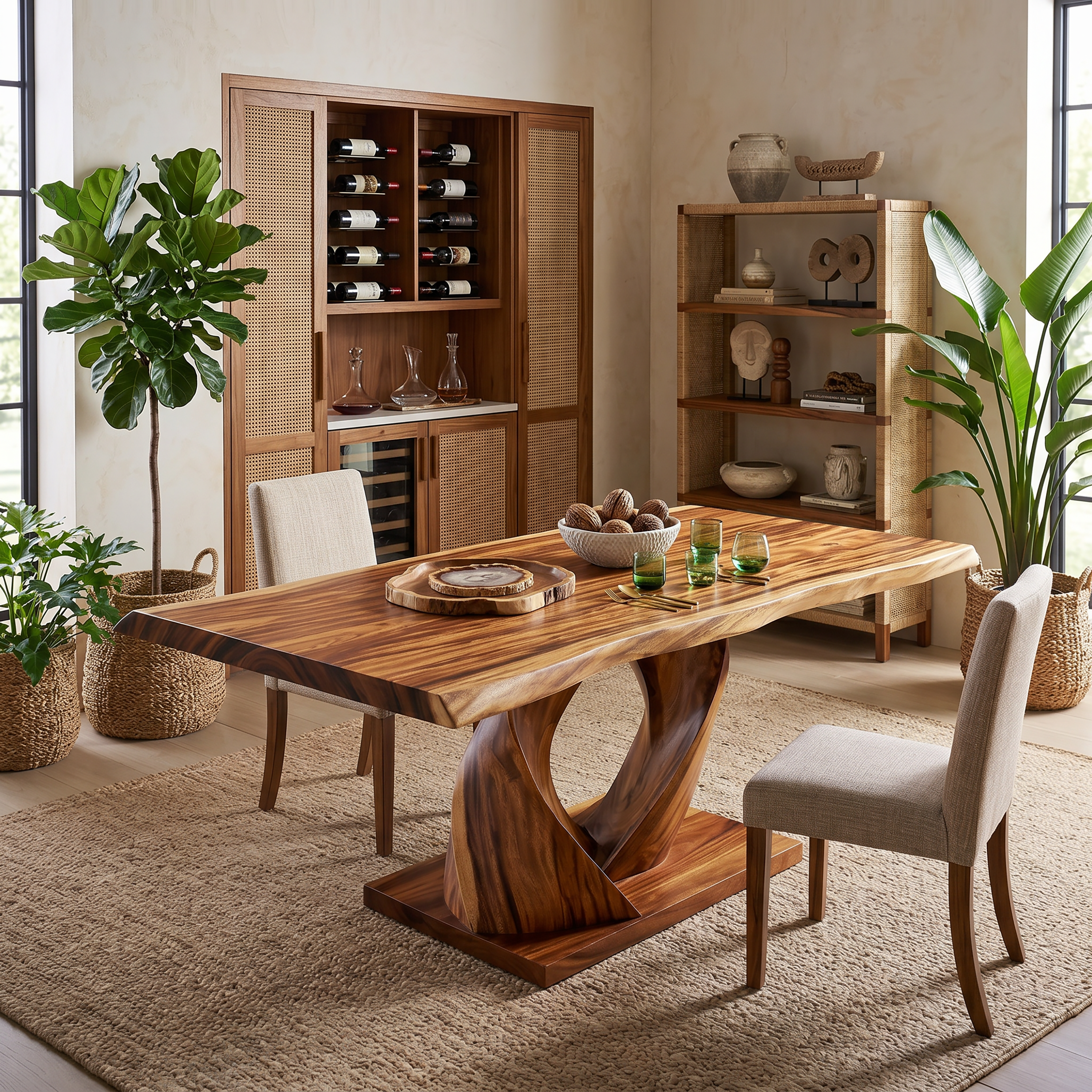 Organic Entertaining Table For Tropical Wine Room SILDTTRDN077
