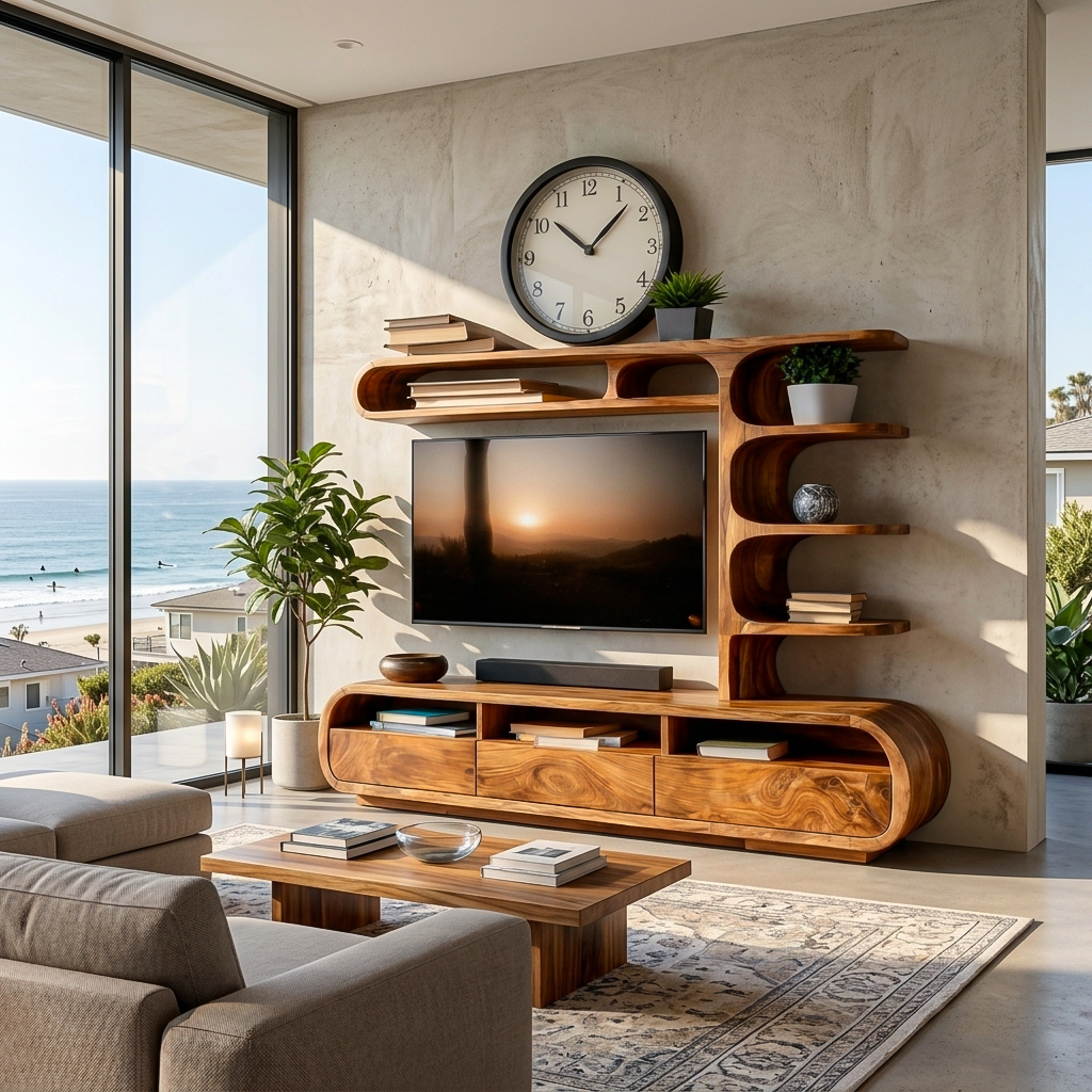 Elegant Wooden TV Console For Living Area RTTHTTTVC081