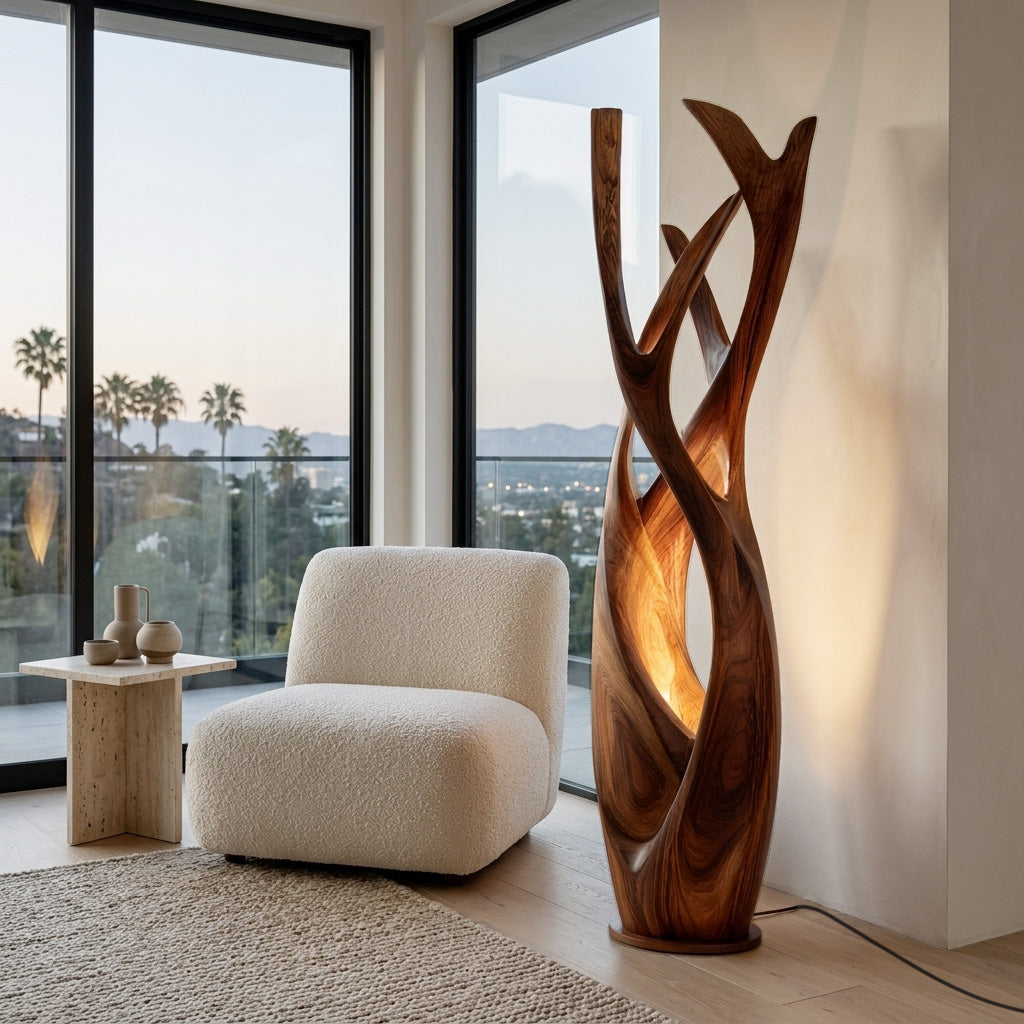 Wooden Floor Lamp For Contemporary Apartment RTTHHNLAM084
