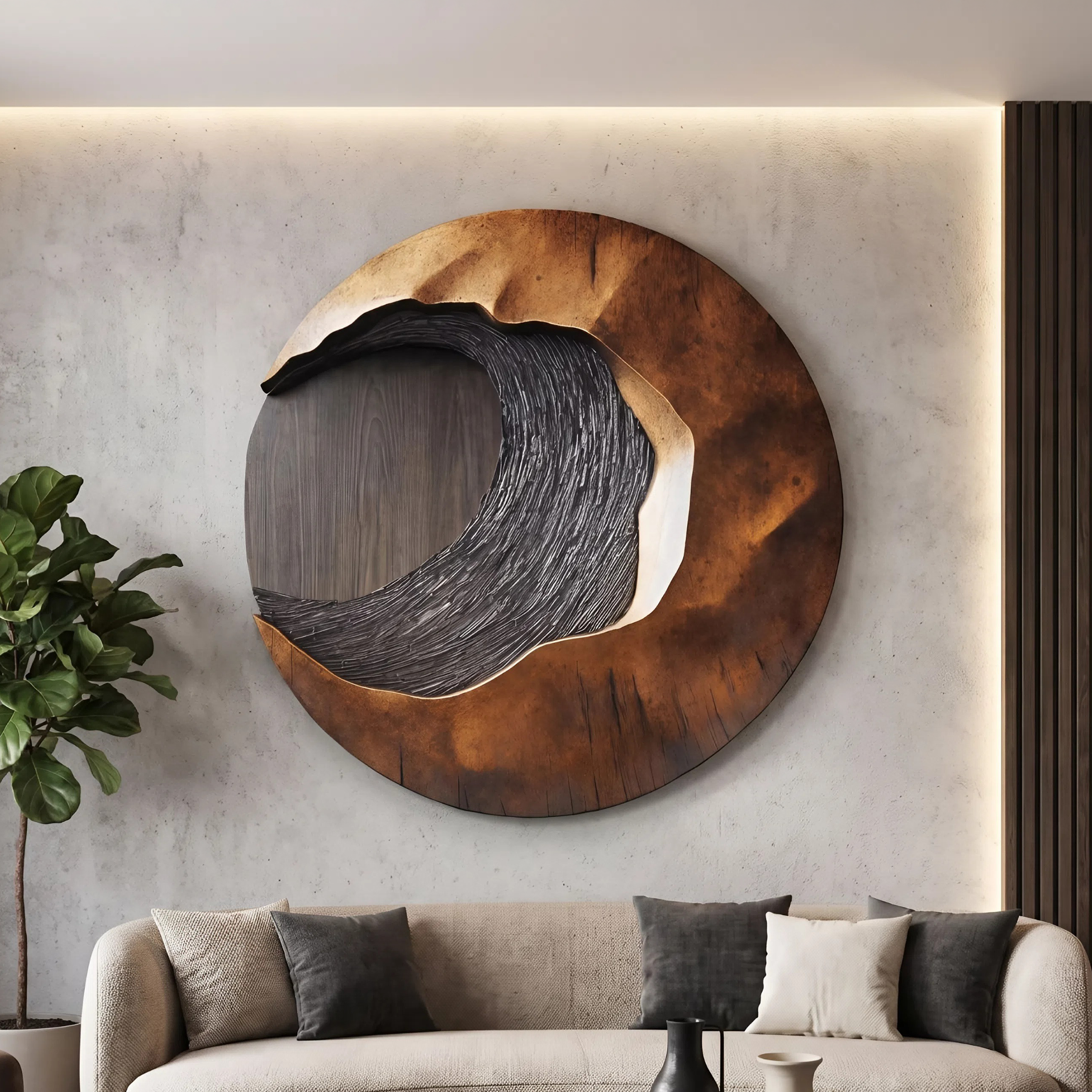 Handcrafted 3D Wood Wall Art For Entryway Focal Point SILDTTNWA011