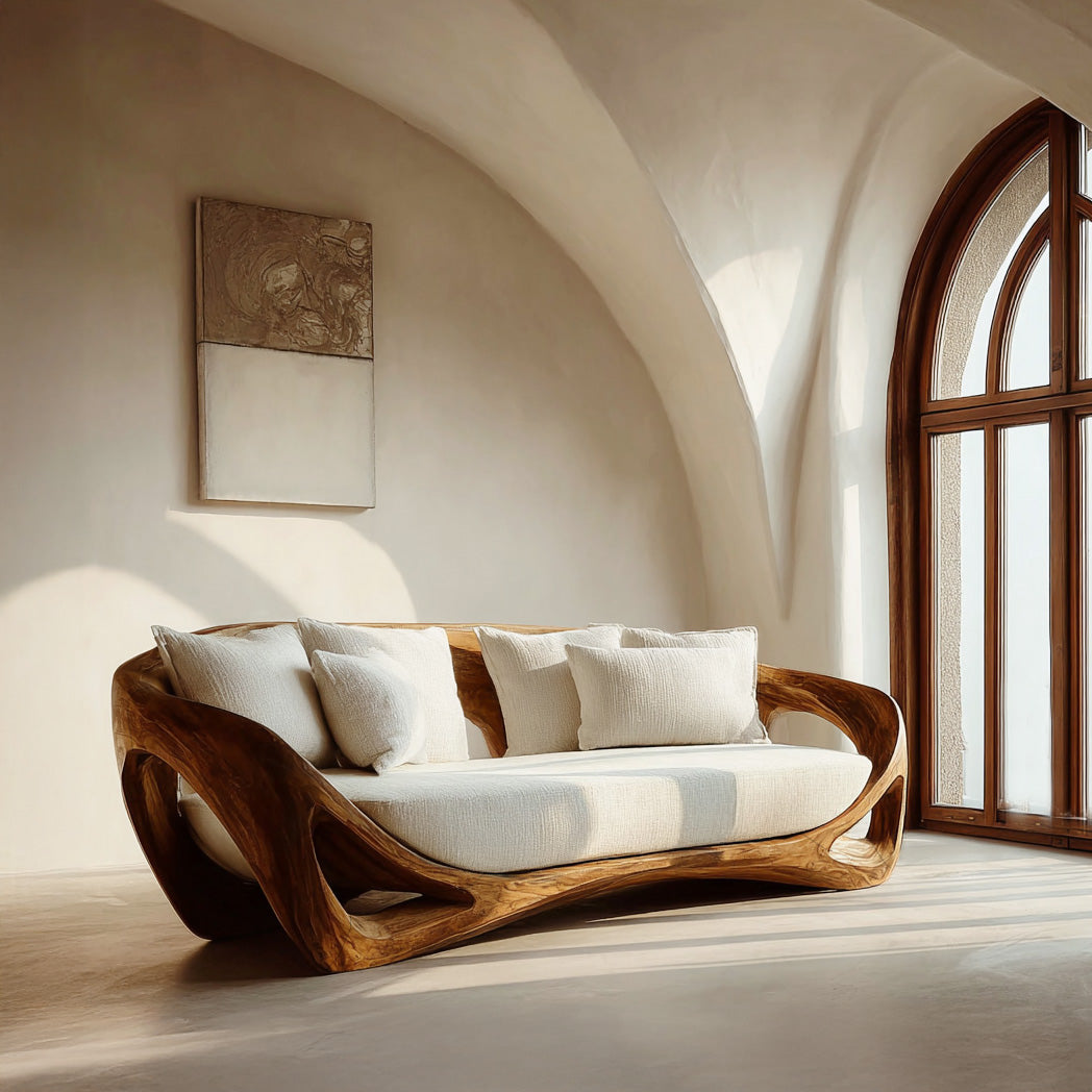 Contemporary Organic Wood Sofa For Living Room RTTHHNSFA039