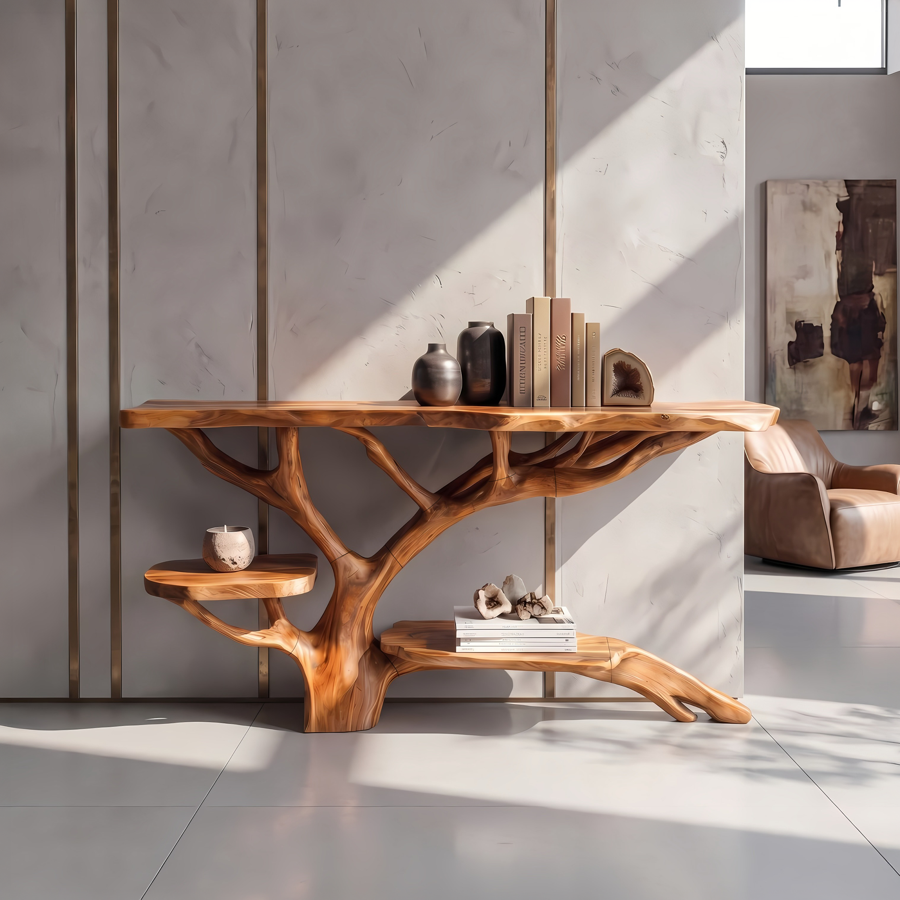 Farmhouse Solid Wood Console Table For Cozy Rustic Home Interior SILDTTNCS030