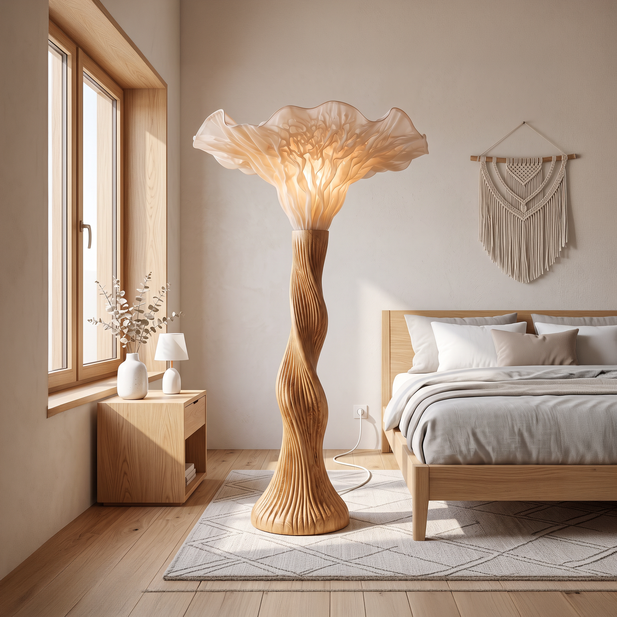 Contemporary Floor Lamp Artistic Mushroom Silhouette Lounge SINLSAFLP139