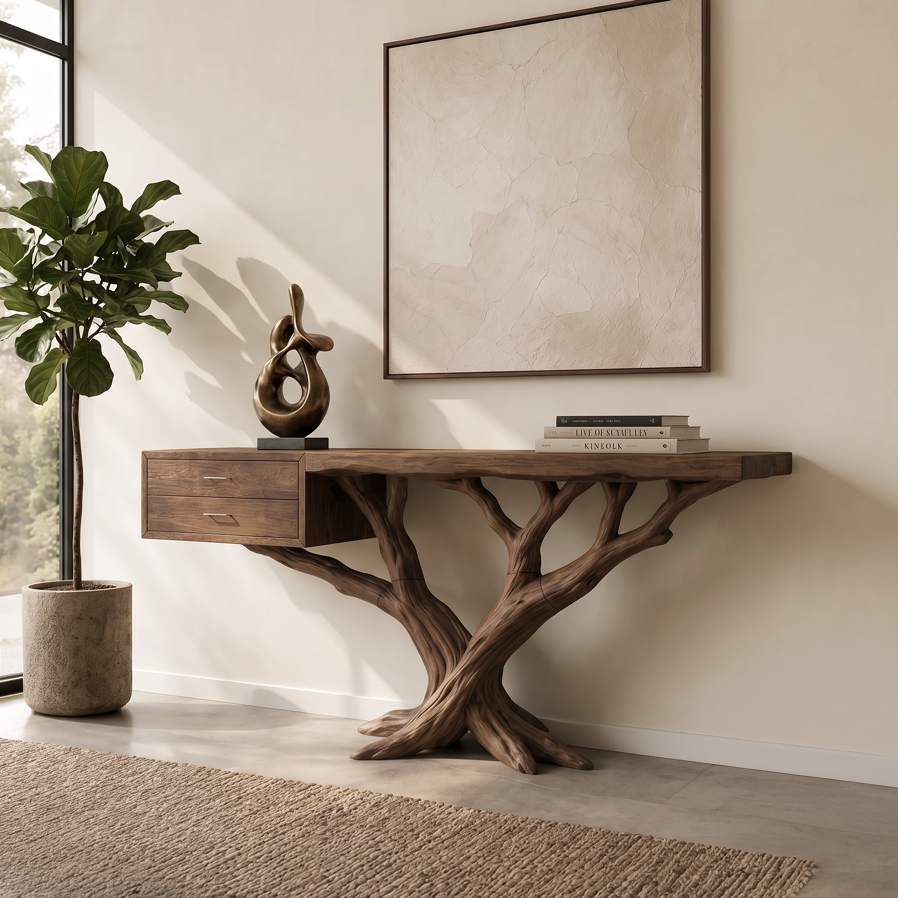 Modern Tree Root Console Table Luxury Entryway SILDTTRCS093