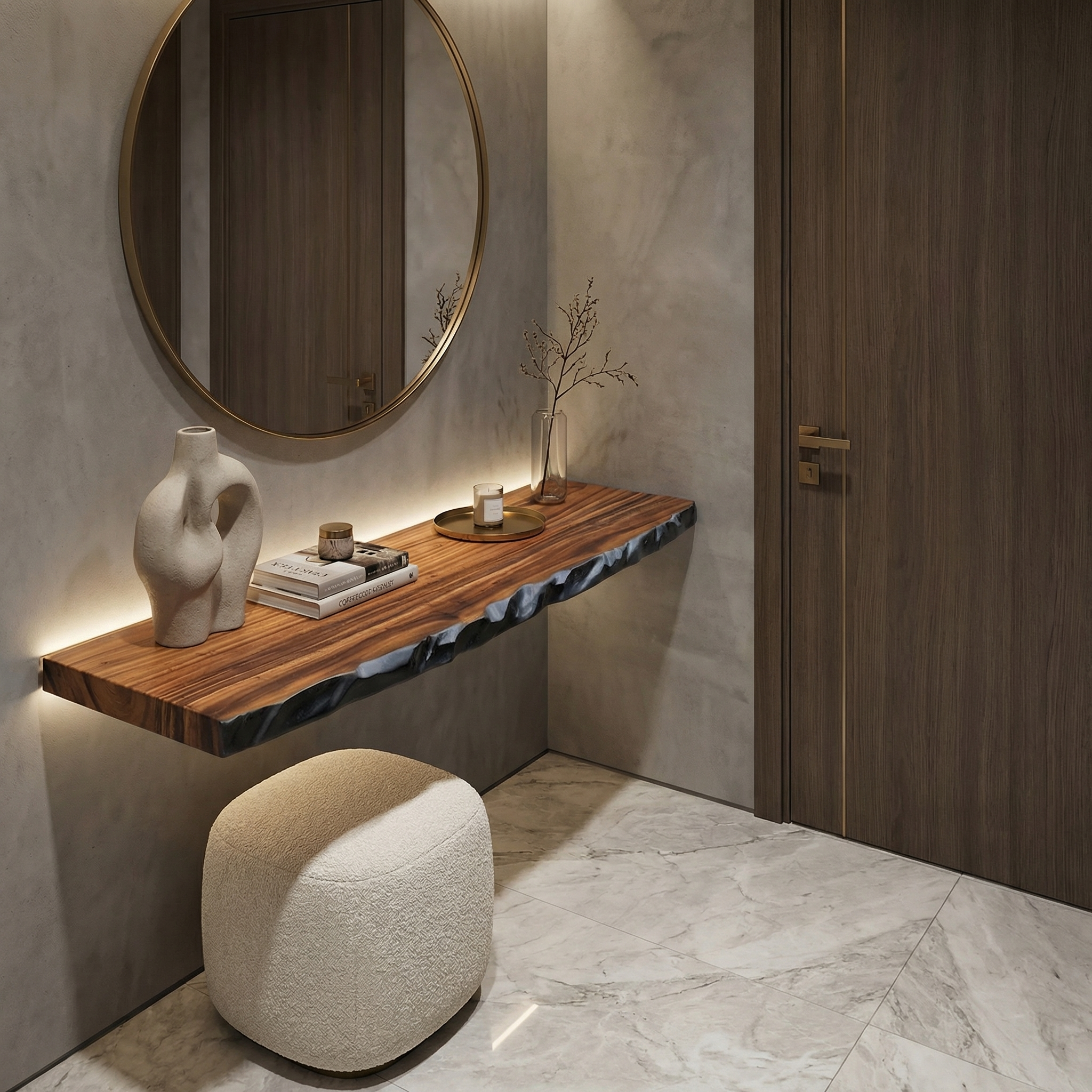 Live Edge Wood Floating Shelf For Living Room And Bedroom SINLSAFL522