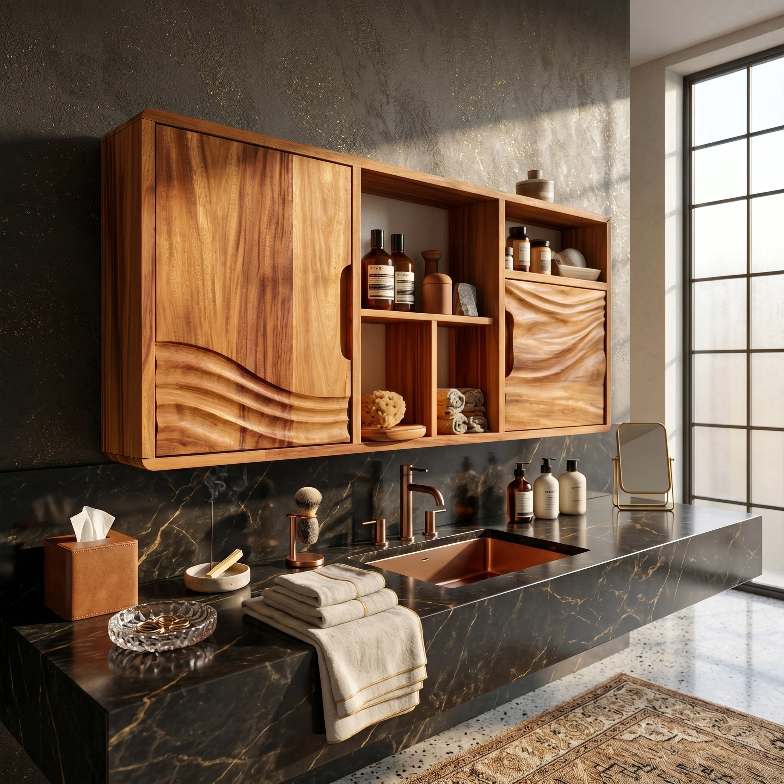 Organic Wave Accent Bathroom Cabinet Urban Bathroom SILDTTRBRC009