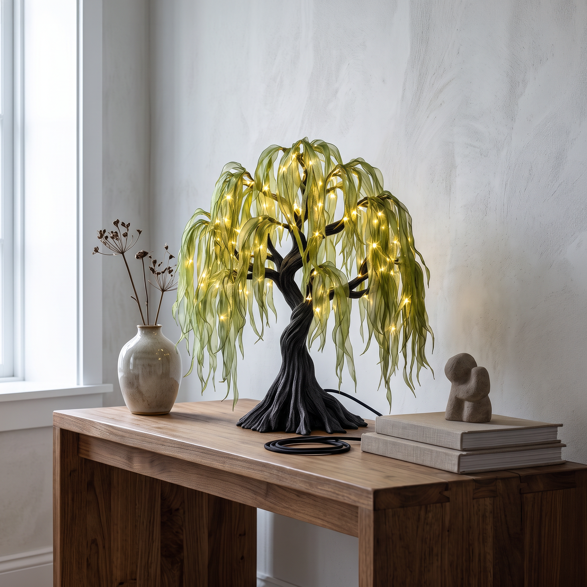 Scandinavian Bonsai Tree Table Lamp For Bedroom Decor SINLSATL020