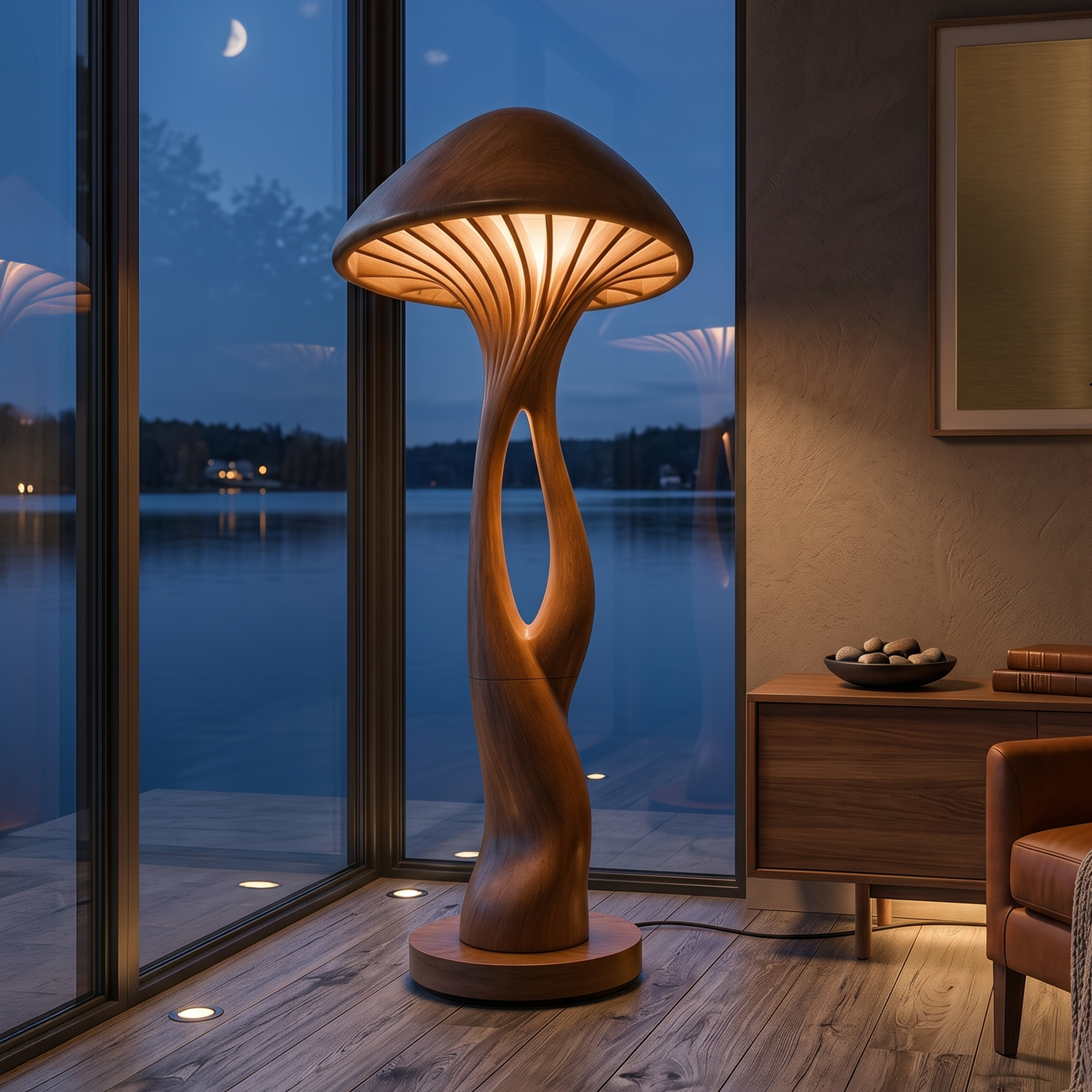Organic Canopy Mushroom Floor Lamp For Bedside SILDTTNLAM011