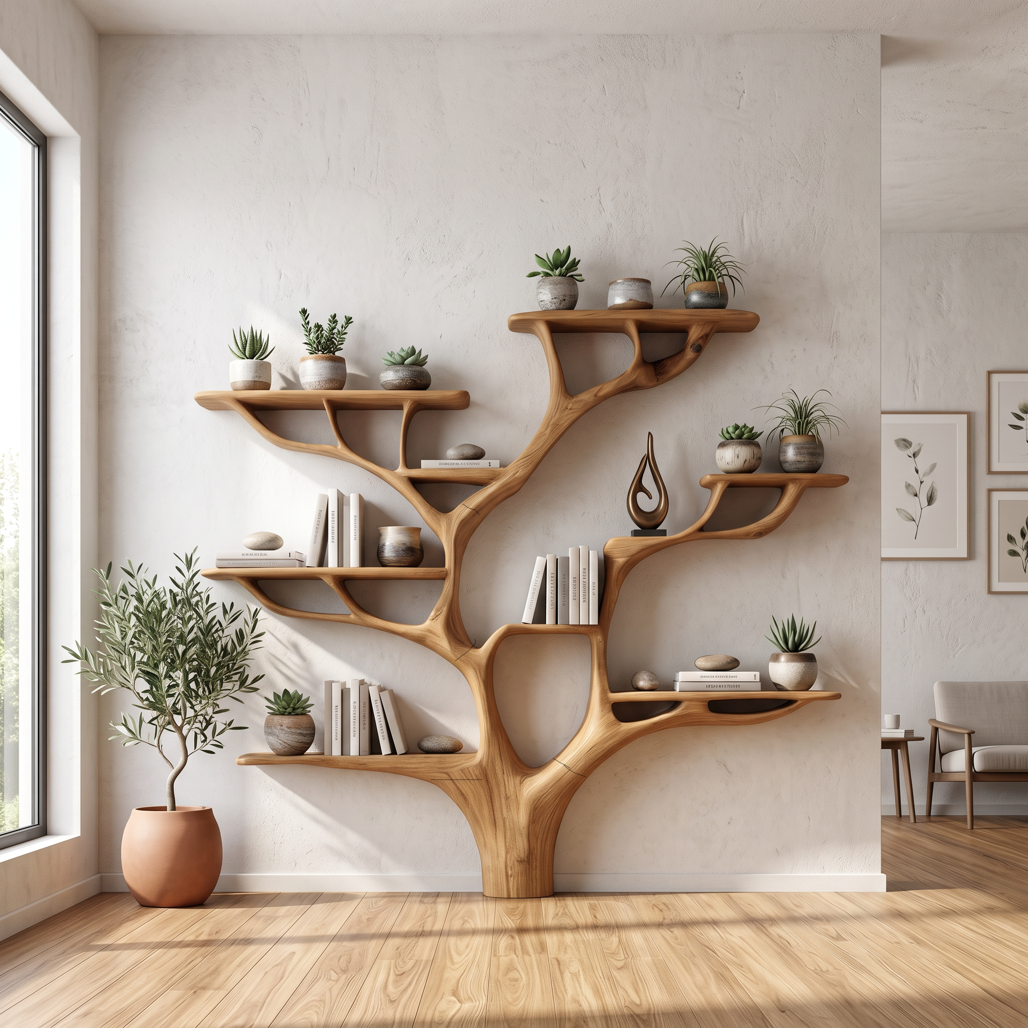 Rustic Tree Bookshelf Nursery Living SINLSATB210
