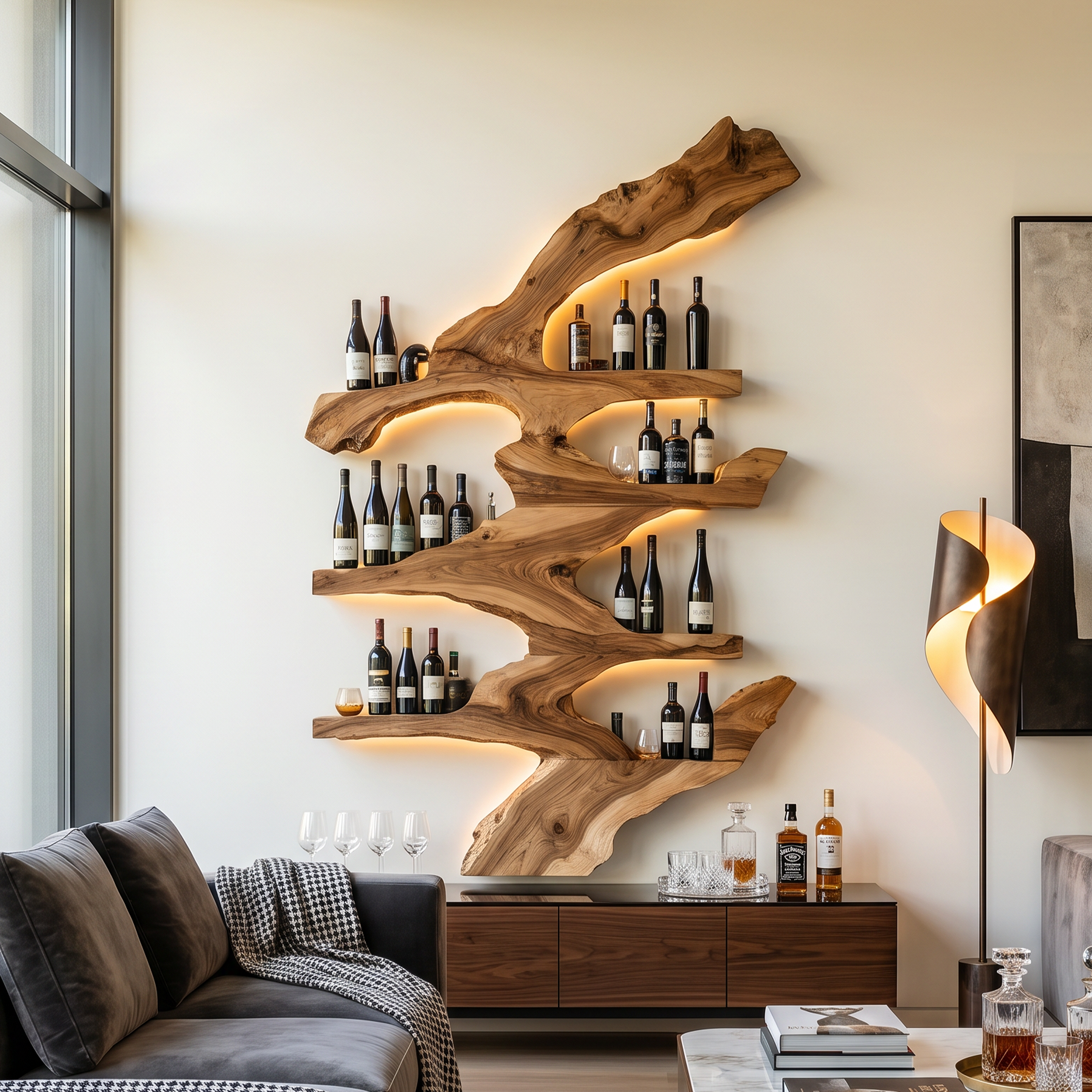 Handcrafted Wine Stand For Kitchen Wine Bottle Rack SILDTTRWH023