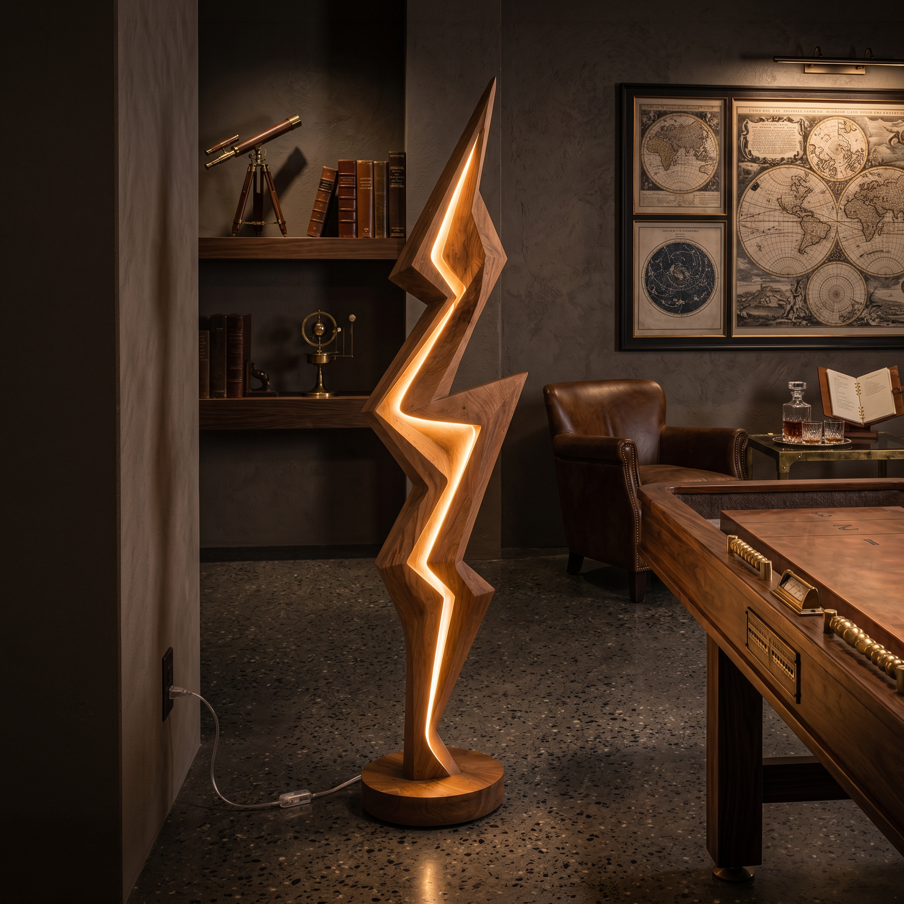Minimalist Lightning Bolt Lamp For Modern Interior SILDTTNLAM040