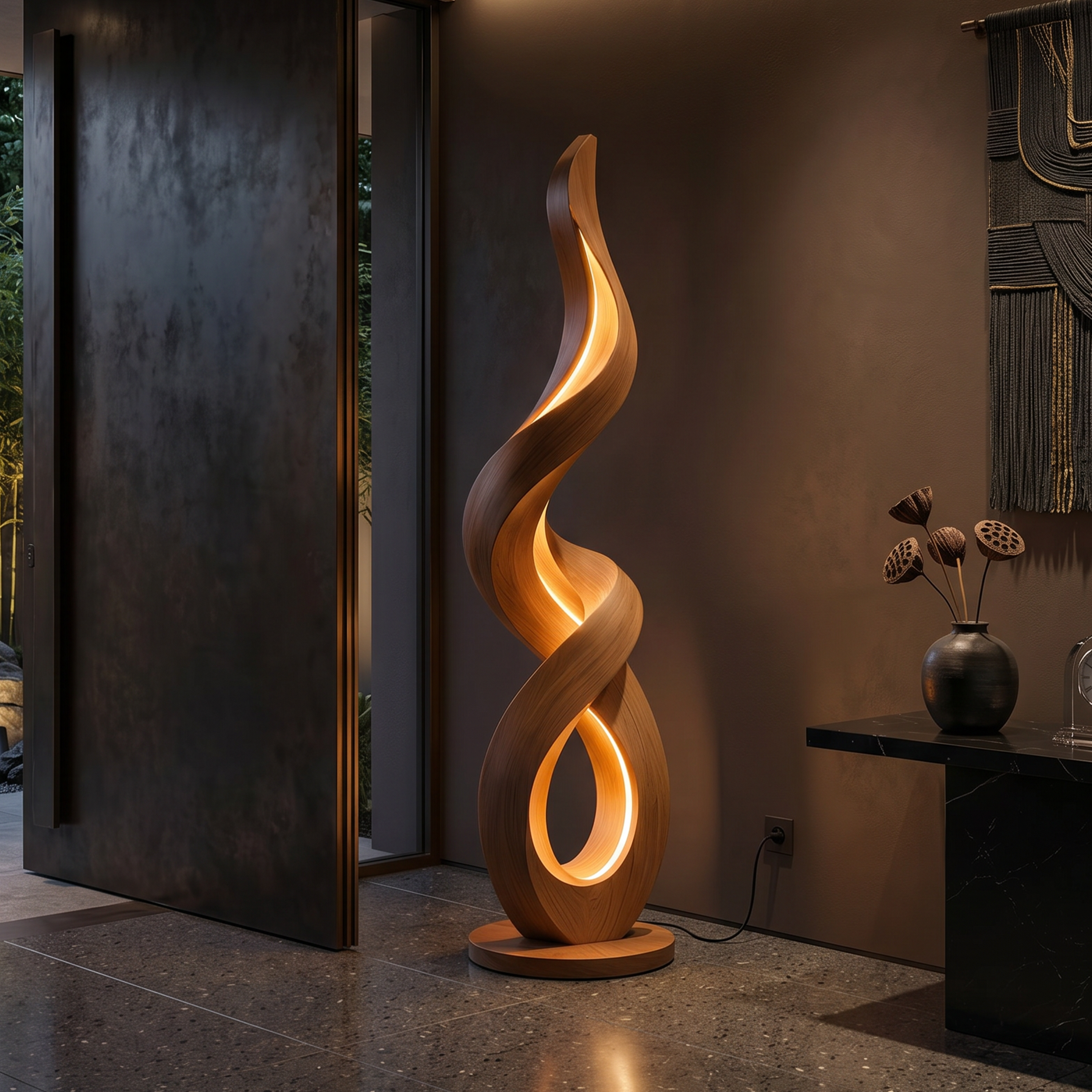 Mid Century Candle Flame Floor Lamp For Interior SILDTTNLAM036