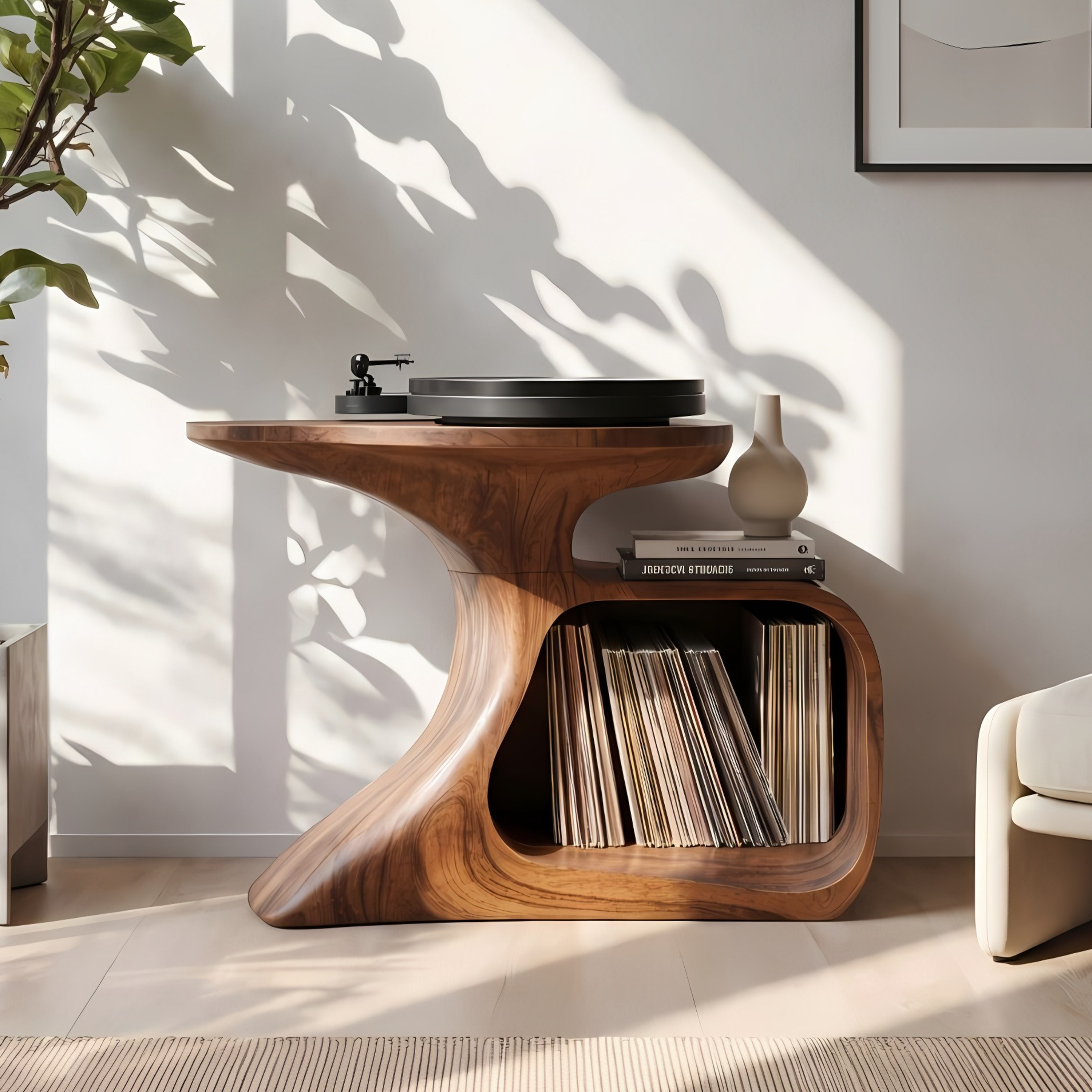 Handcrafted Record Stand Artisan Living Room Decor SILDTTNRPT002