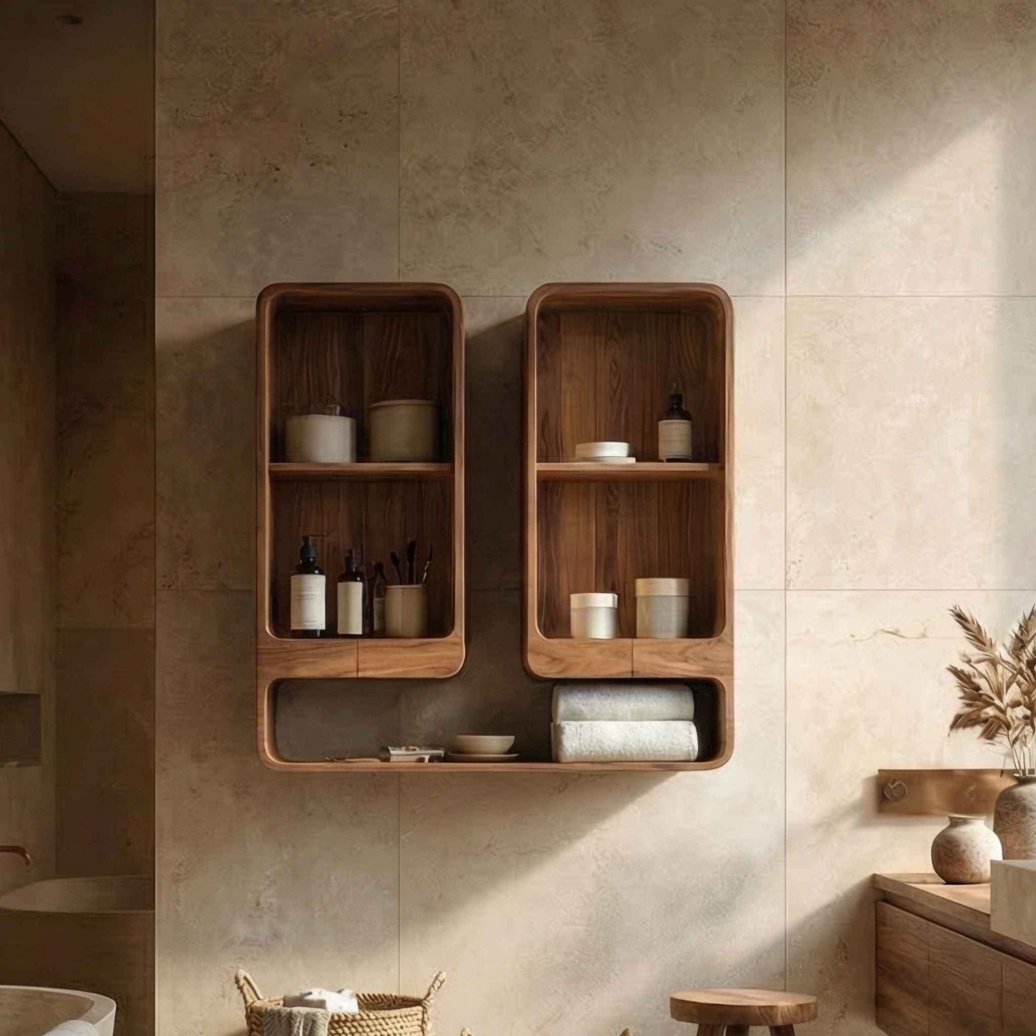 Sculptural Bathroom Cabinet Unique Design For Bathroom SINLSABCT009