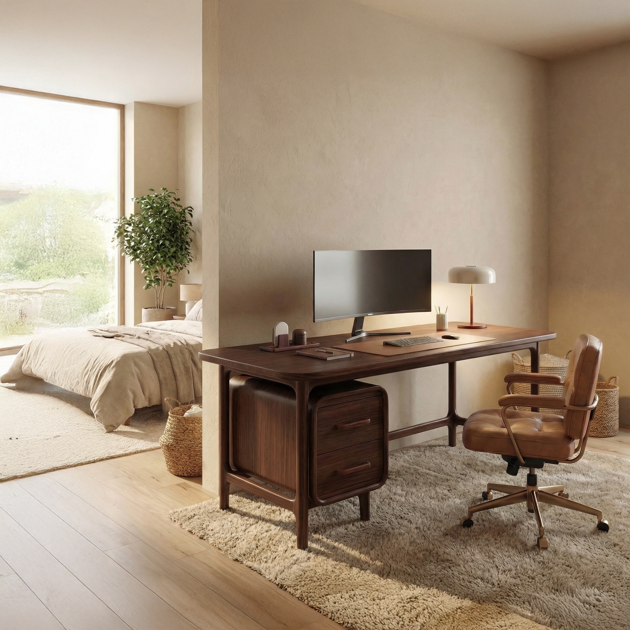 Mid Century Work Desk For Home Office And Study Room SINLSADK097