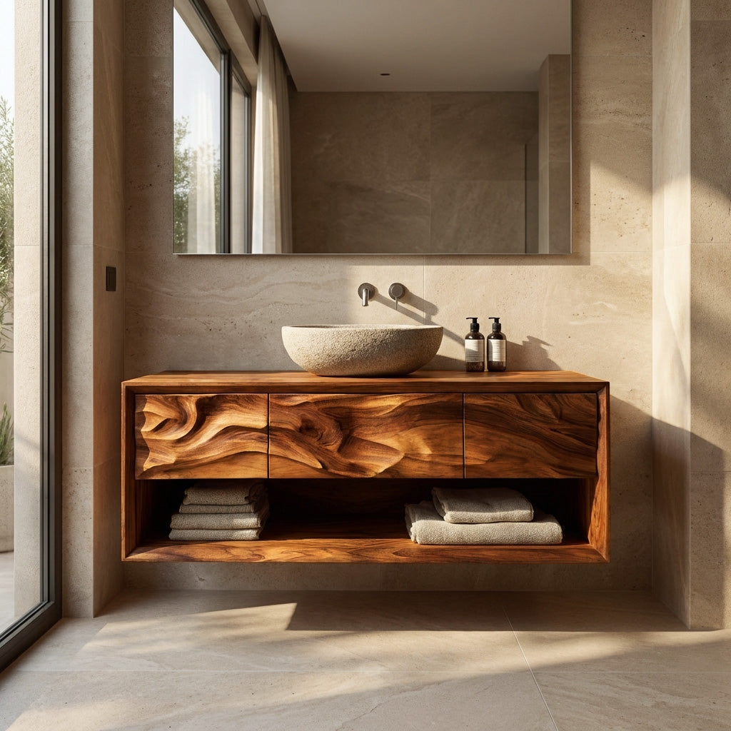 Modern Wooden Bathroom Vanity For Bathroom Storage RTTHHNBRV021