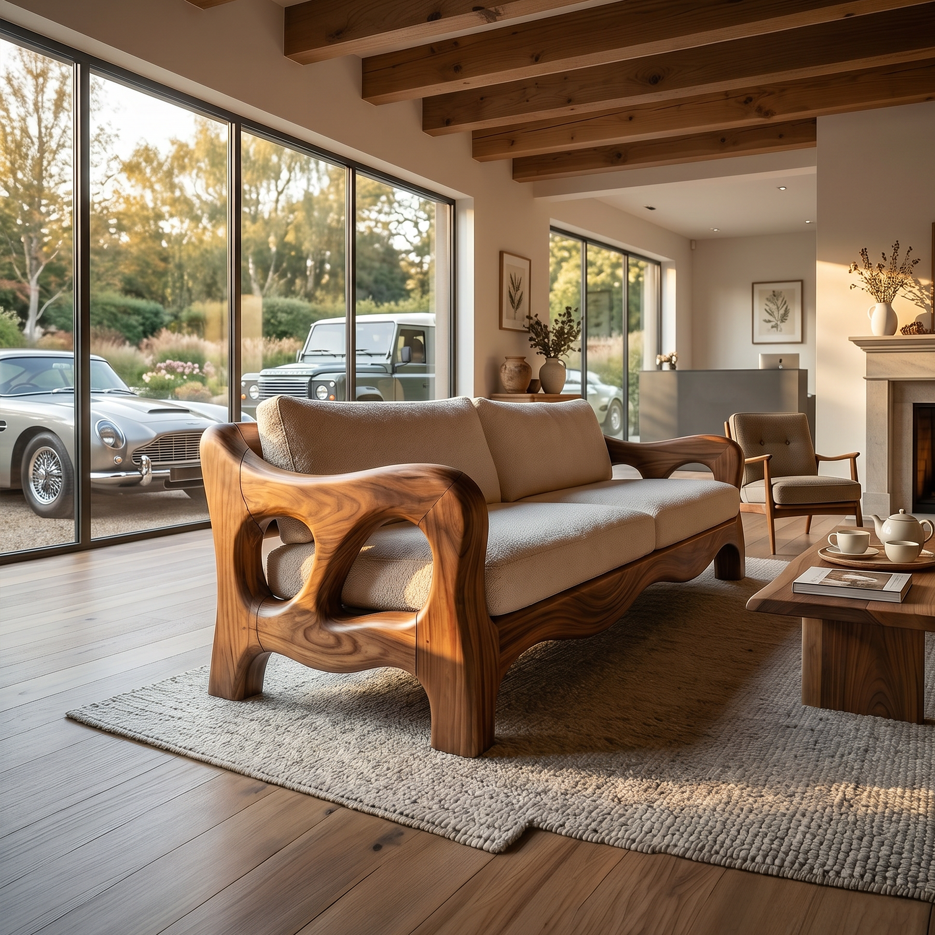 Architectural Sculptural Sofa Luxury Family Room SILDTTRSFA010