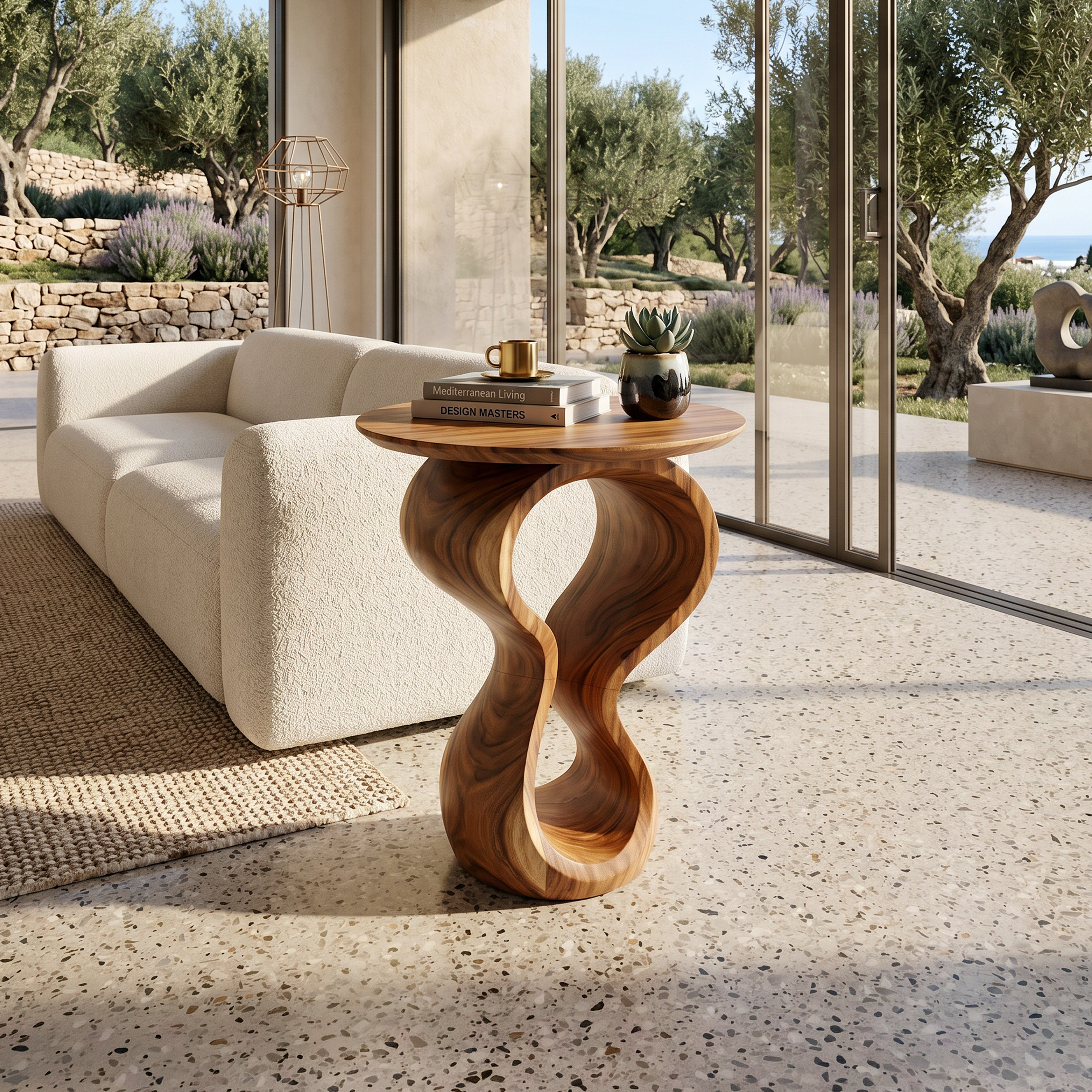 Organic Twisted End Table Villa Living Room SILDTTRSTA040
