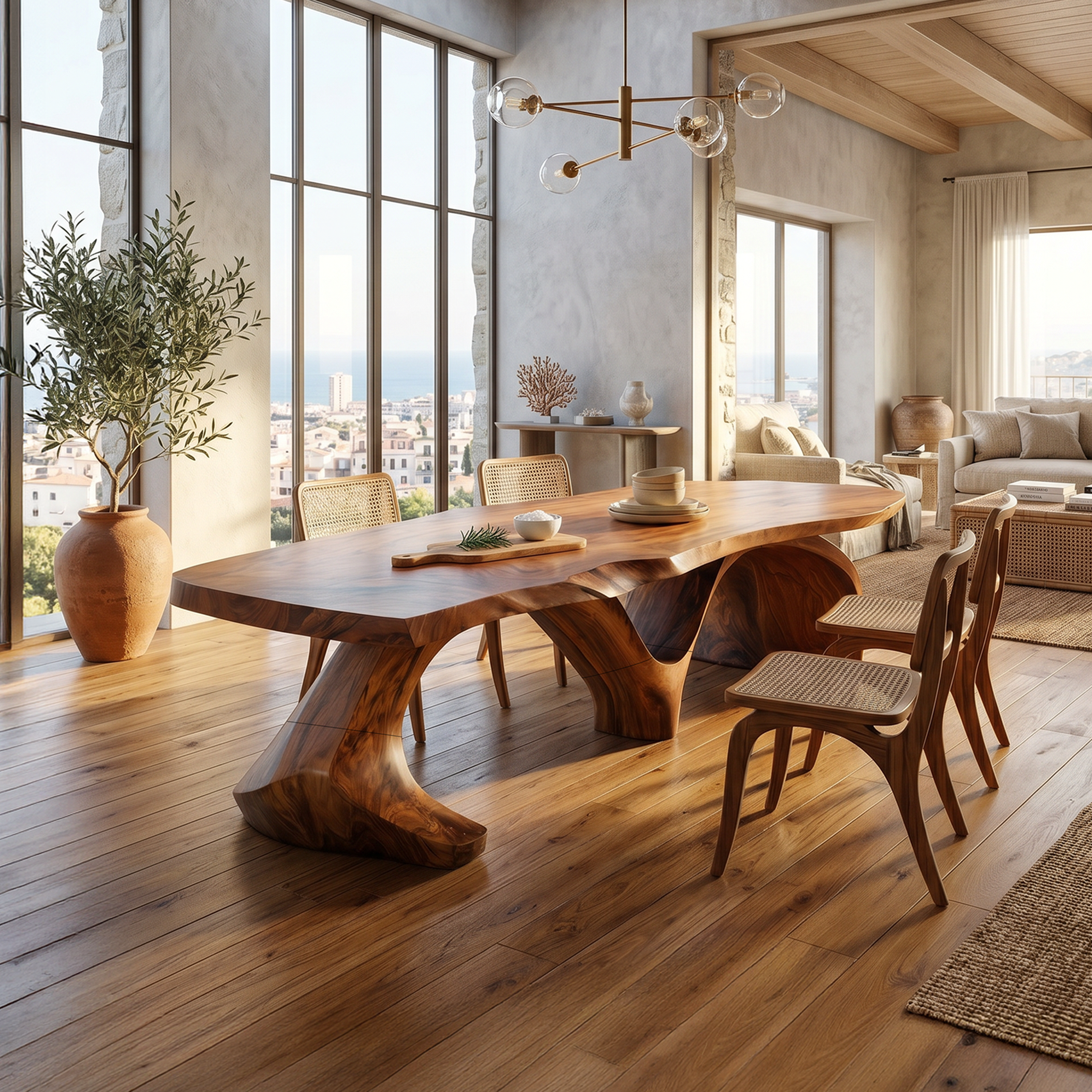Modern Slab Dining Table For Formal Dining Room SILDTTNDN016