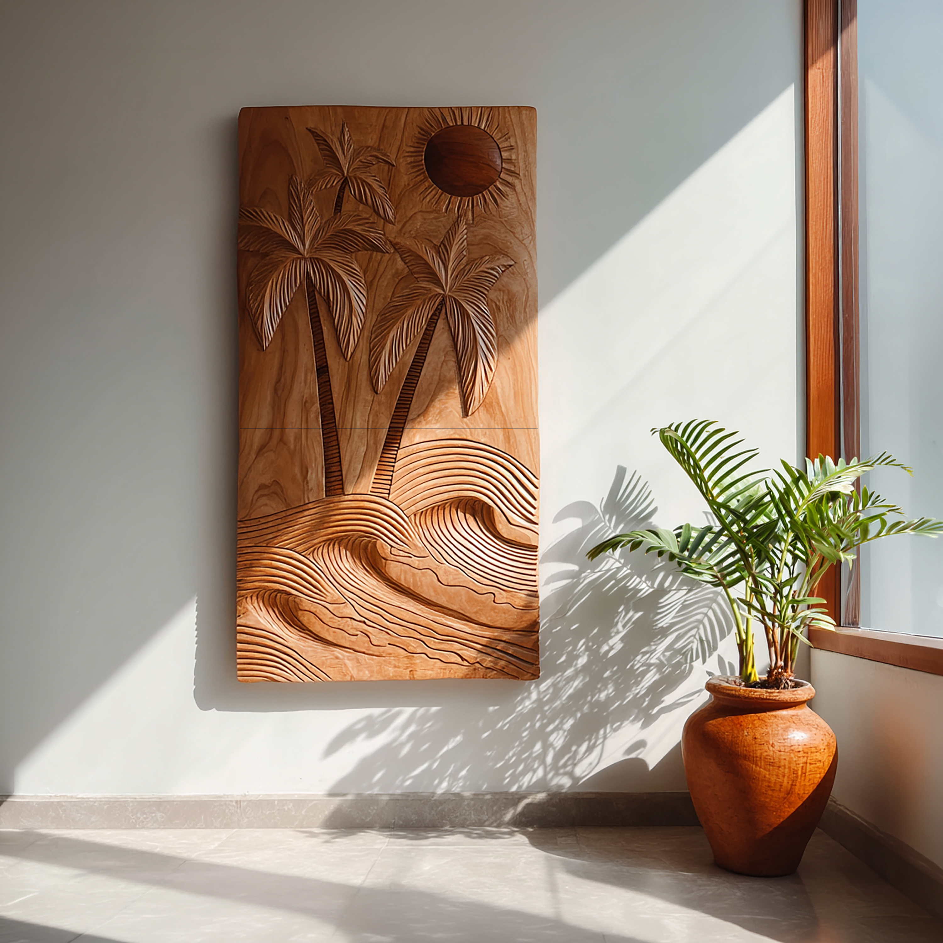 Large Coastal Wave Wood Wall Art For Contemporary Interior Design SILDTTRWA066