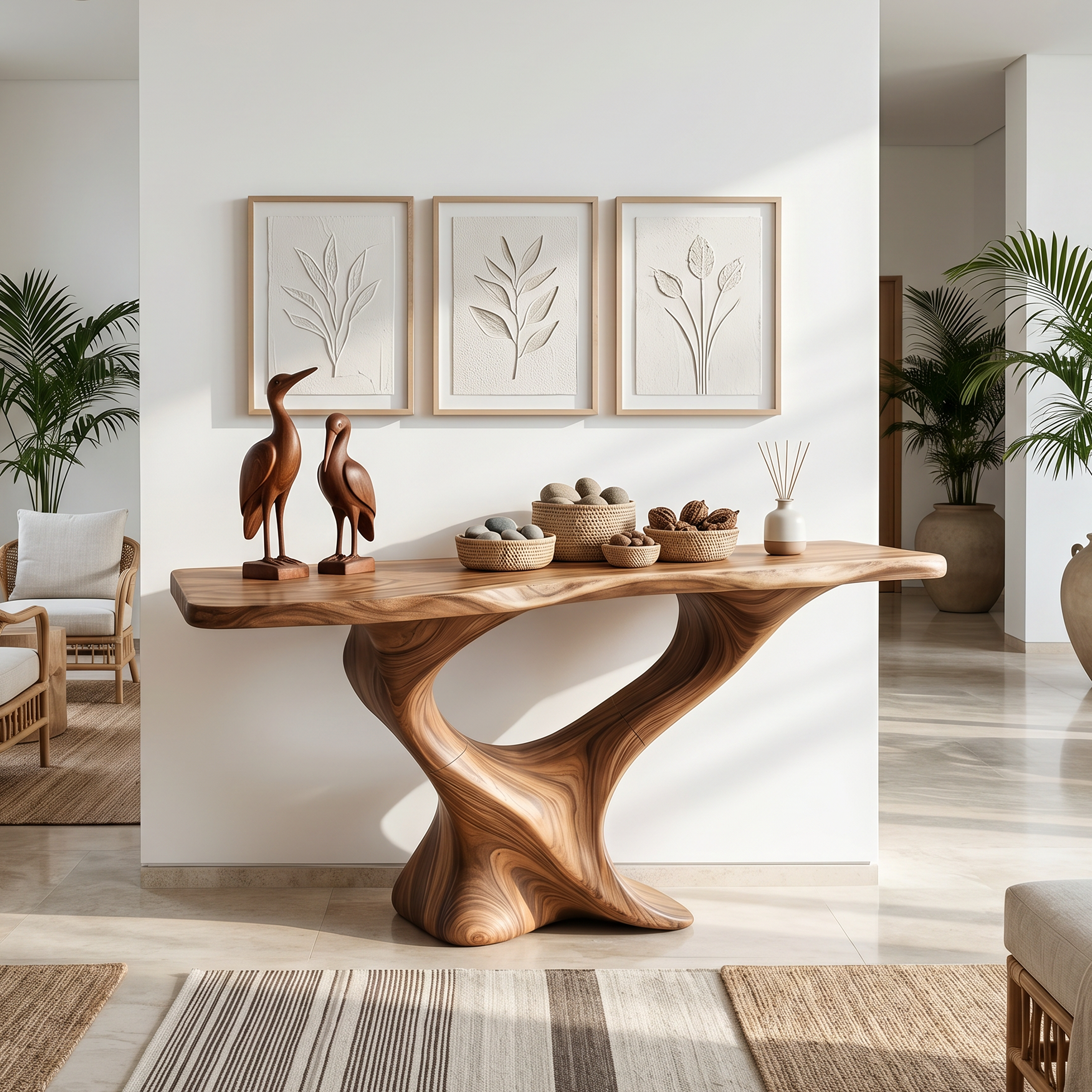 Farmhouse Wooden Console Table Entryway Decor SILDTTRCS223