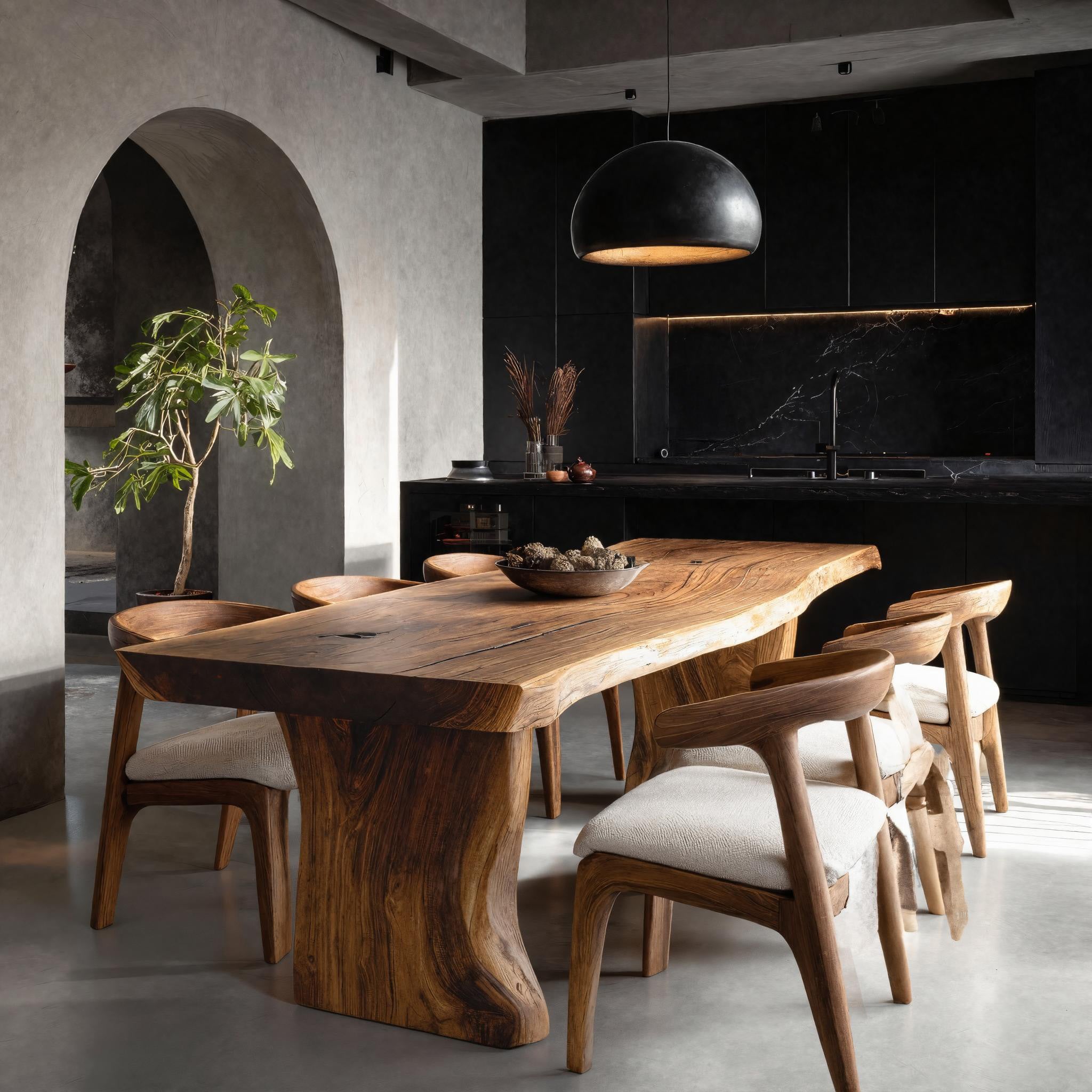 Wabi Sabi Handcrafted Dining Table For Dining Room RTTHHNDN039