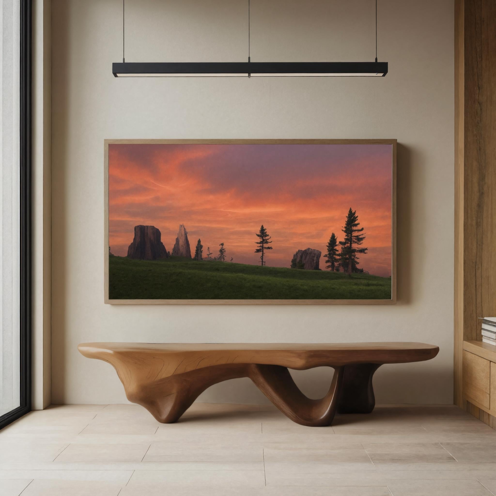 Modern Sculptural Bench With Flowing Design For Living Room SITHHNCHR040