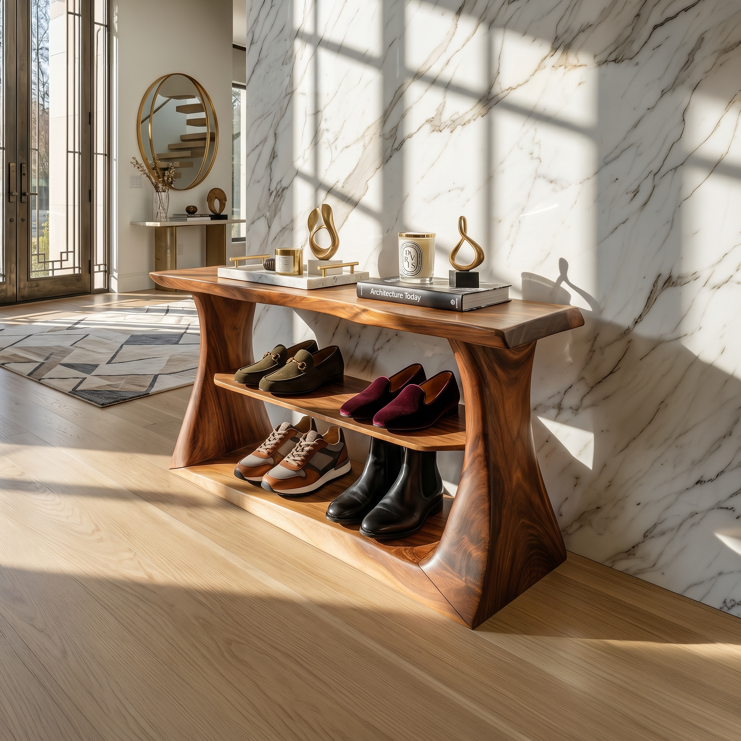 Modern Dressing Table Bedroom Walk In Closet Makeup Area SILDTTRSHB001