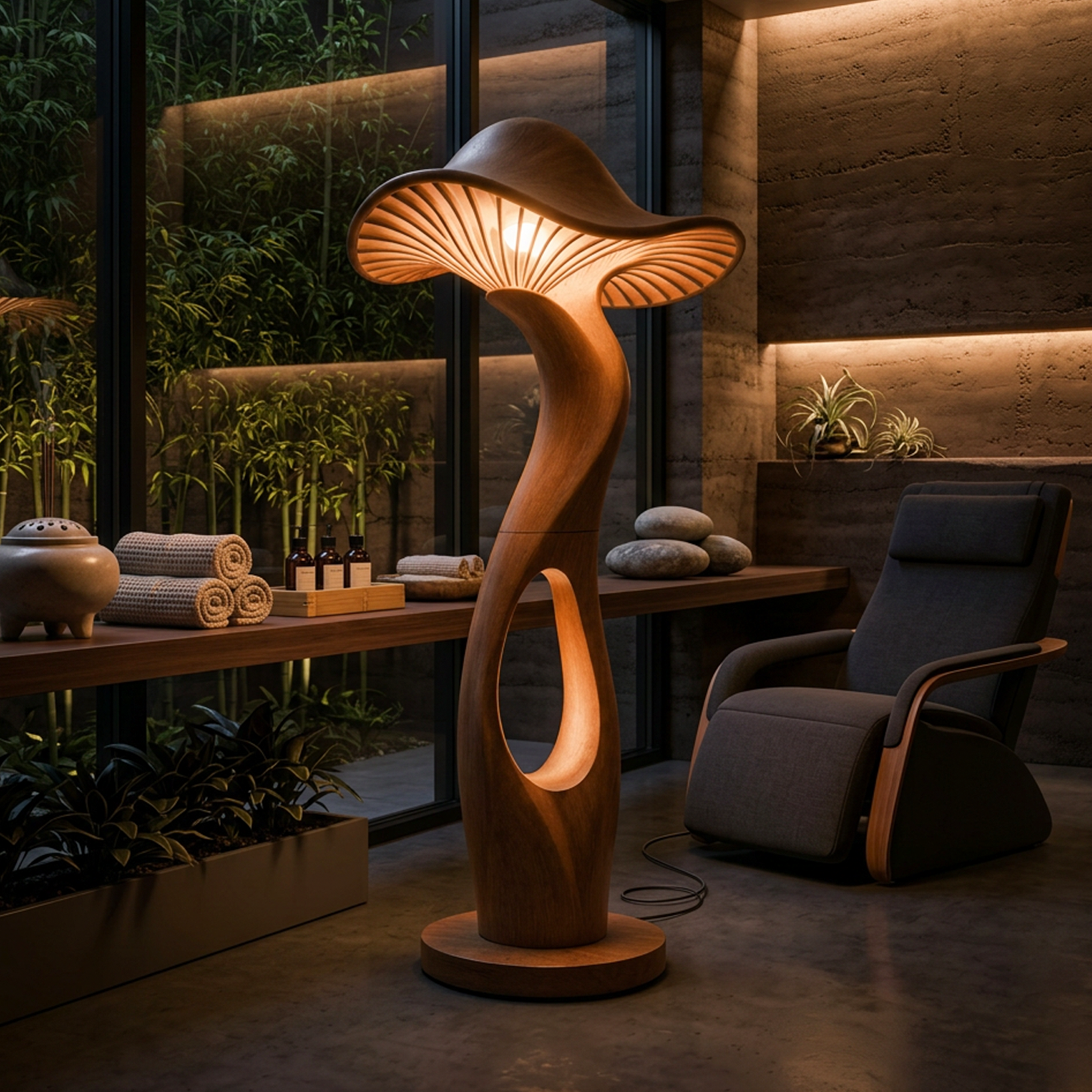Modern Toadstool Floor Lamp For Lounge Area SILDTTNLAM009