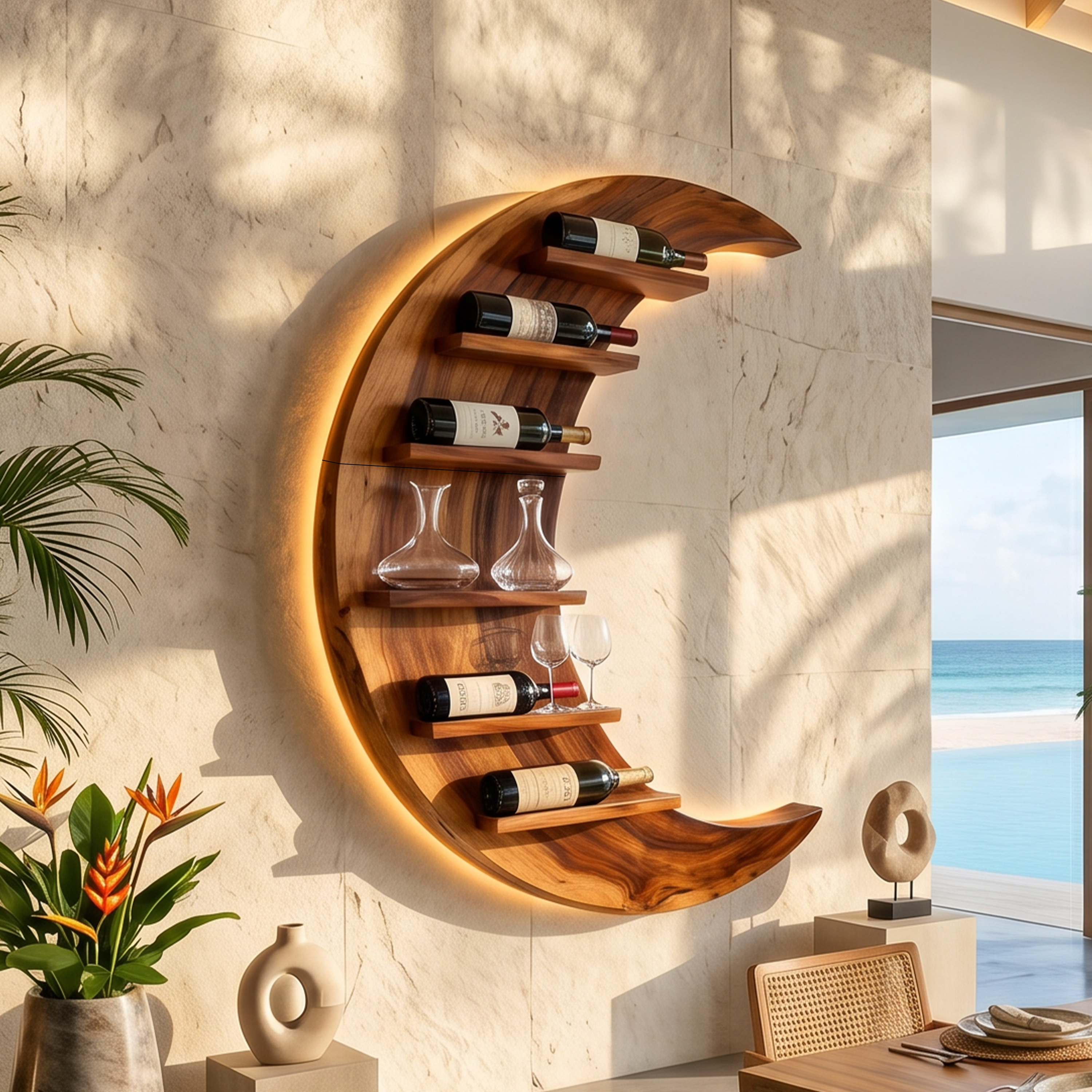 Minimalist Compact Wine Holder For Small Apartment SILDTTNWH021