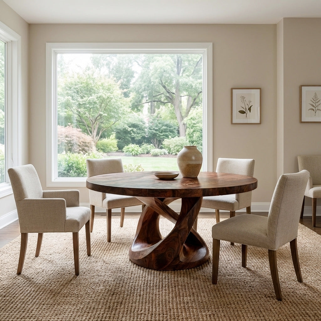 Modern Pedestal Dining Table For Dining Room Furniture RTTHHNDN064