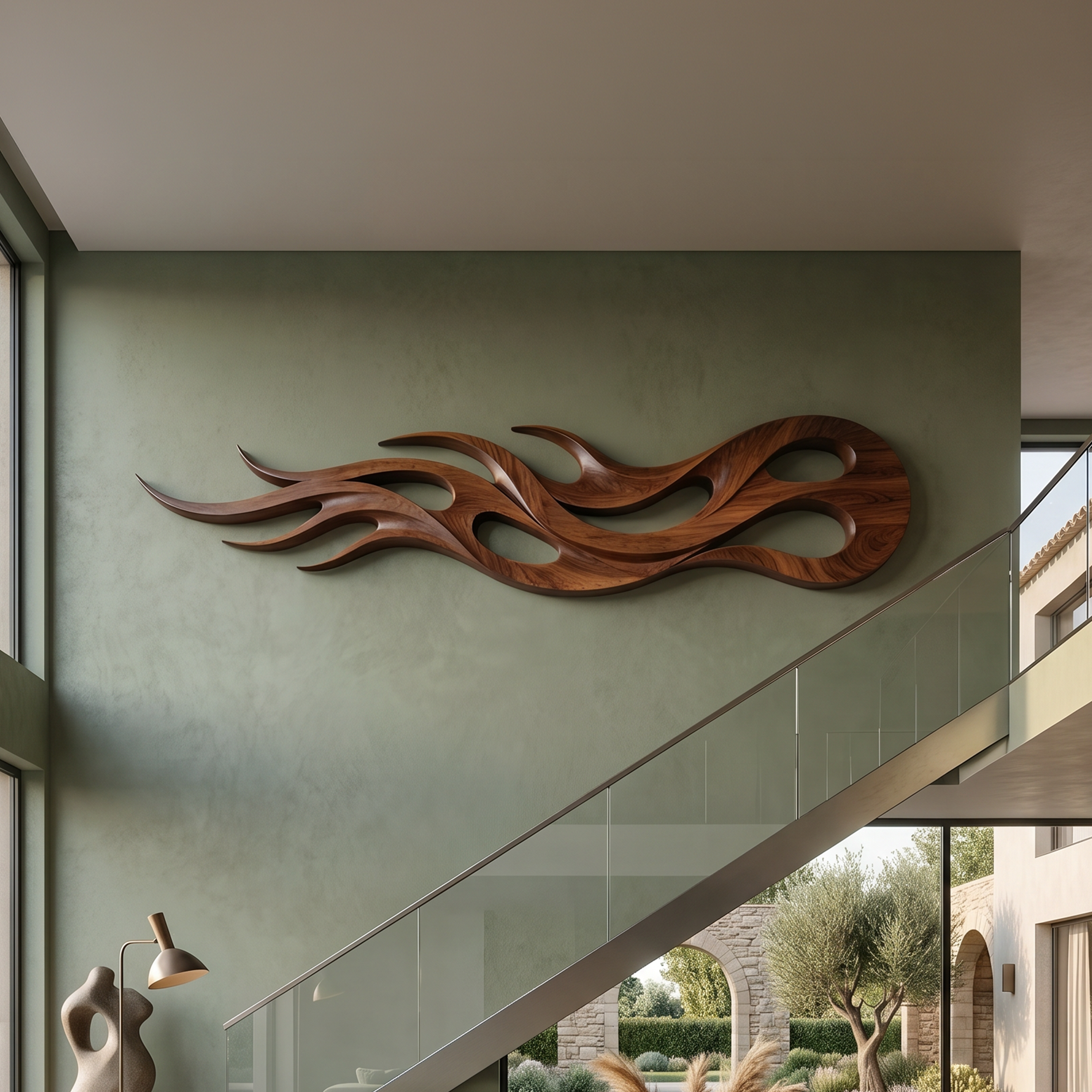Modern Abstract Figure Wall Art For Reception Area SILDTTNWA109