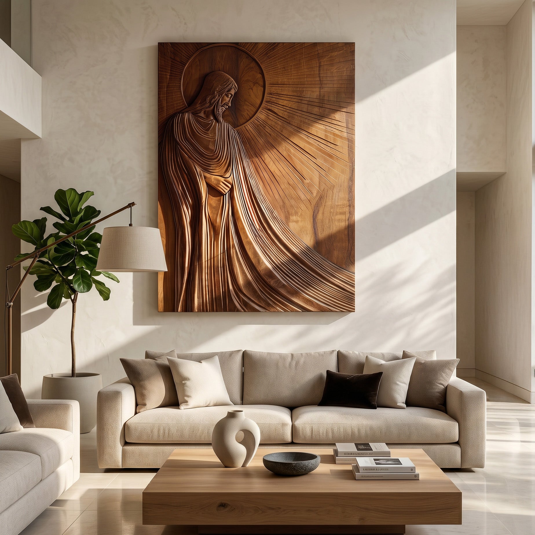 Contemporary Religious Wall Art For Living Room RTTHHNWA198