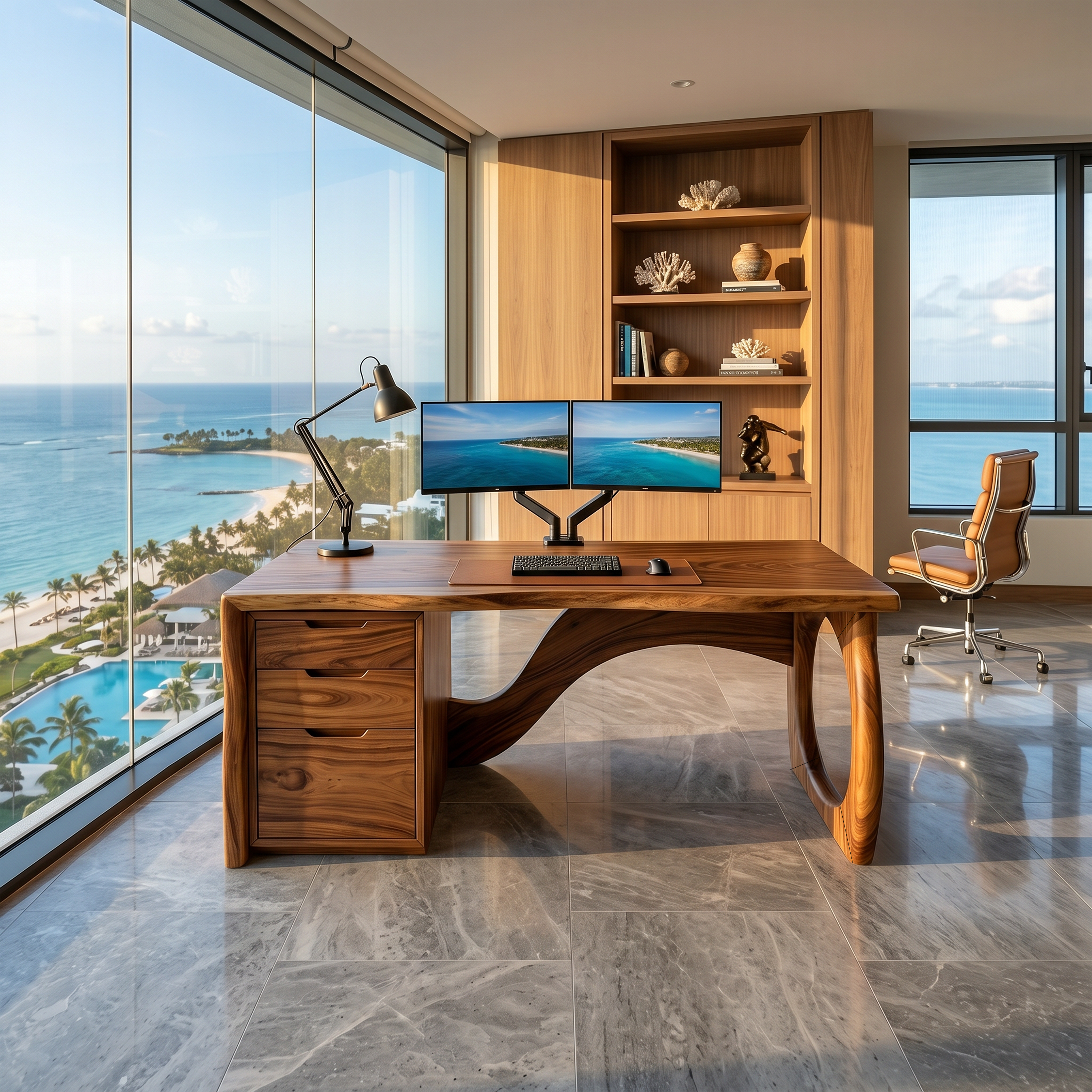Contemporary Executive Desk Designer Workspace SILDTTRDE031
