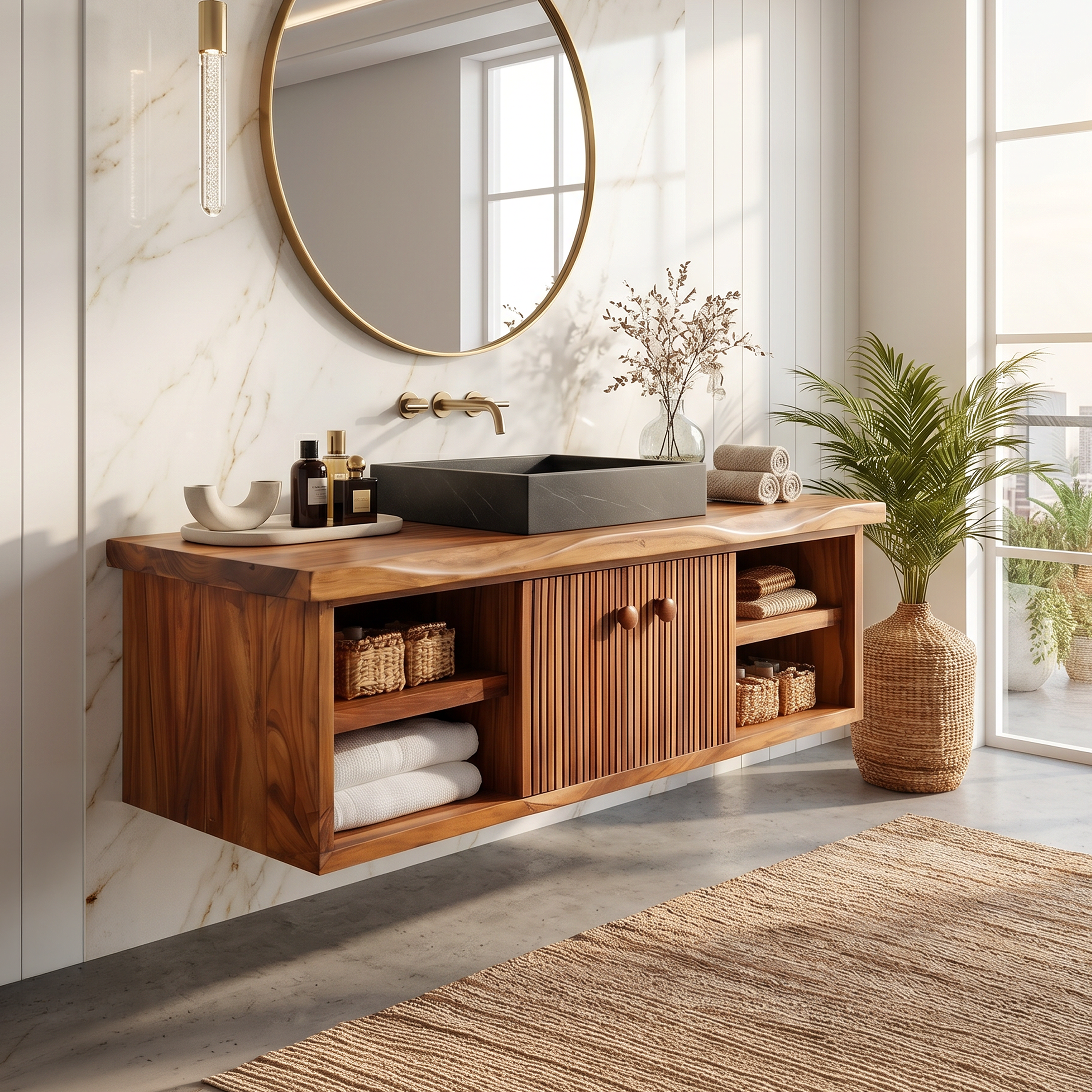 Minimalist Vanity Cabinet Bright Modern Bathroom SILDTTRBRV193