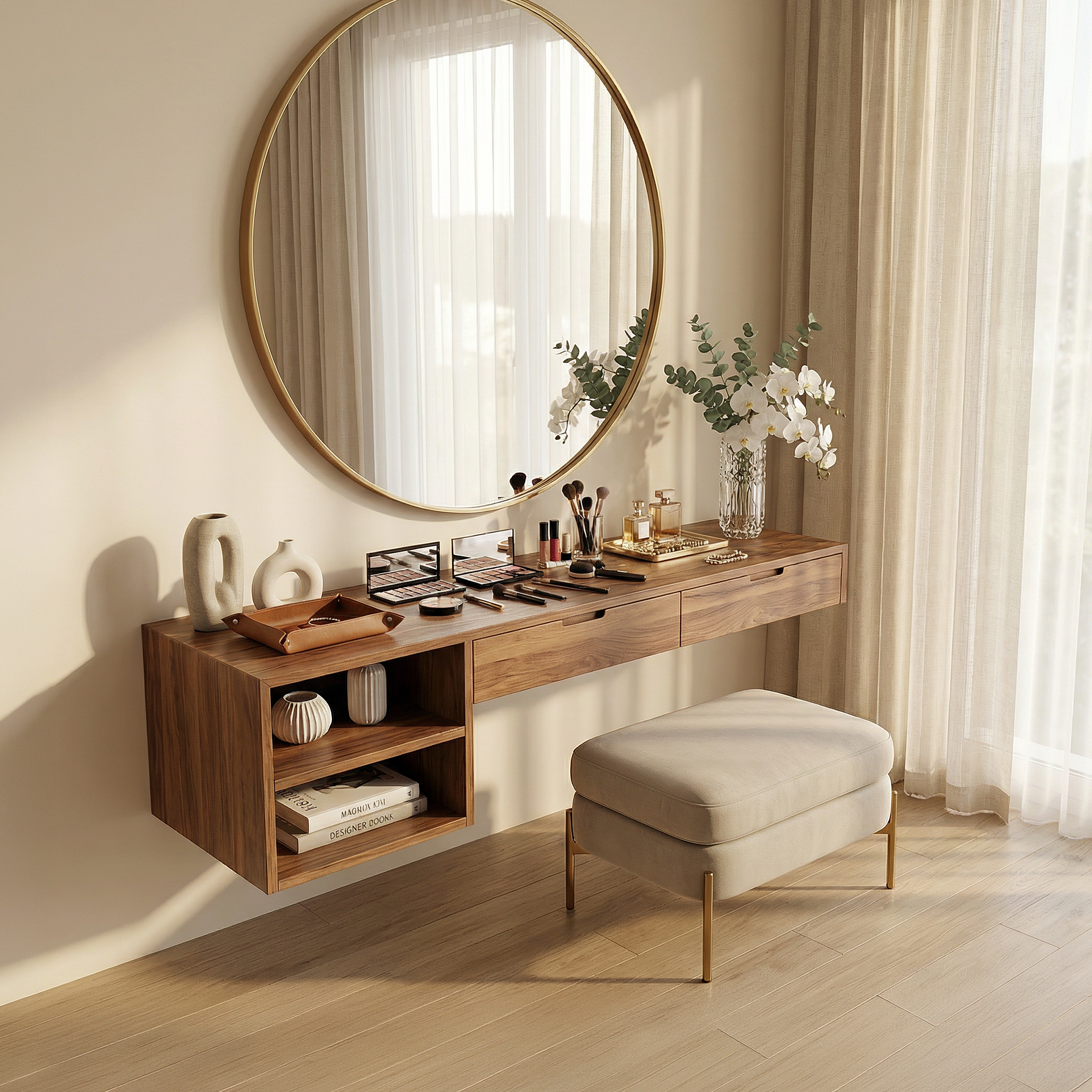 Organic Vanity Table Dressing Room Makeup Area Personal Space SILDTTRMV017
