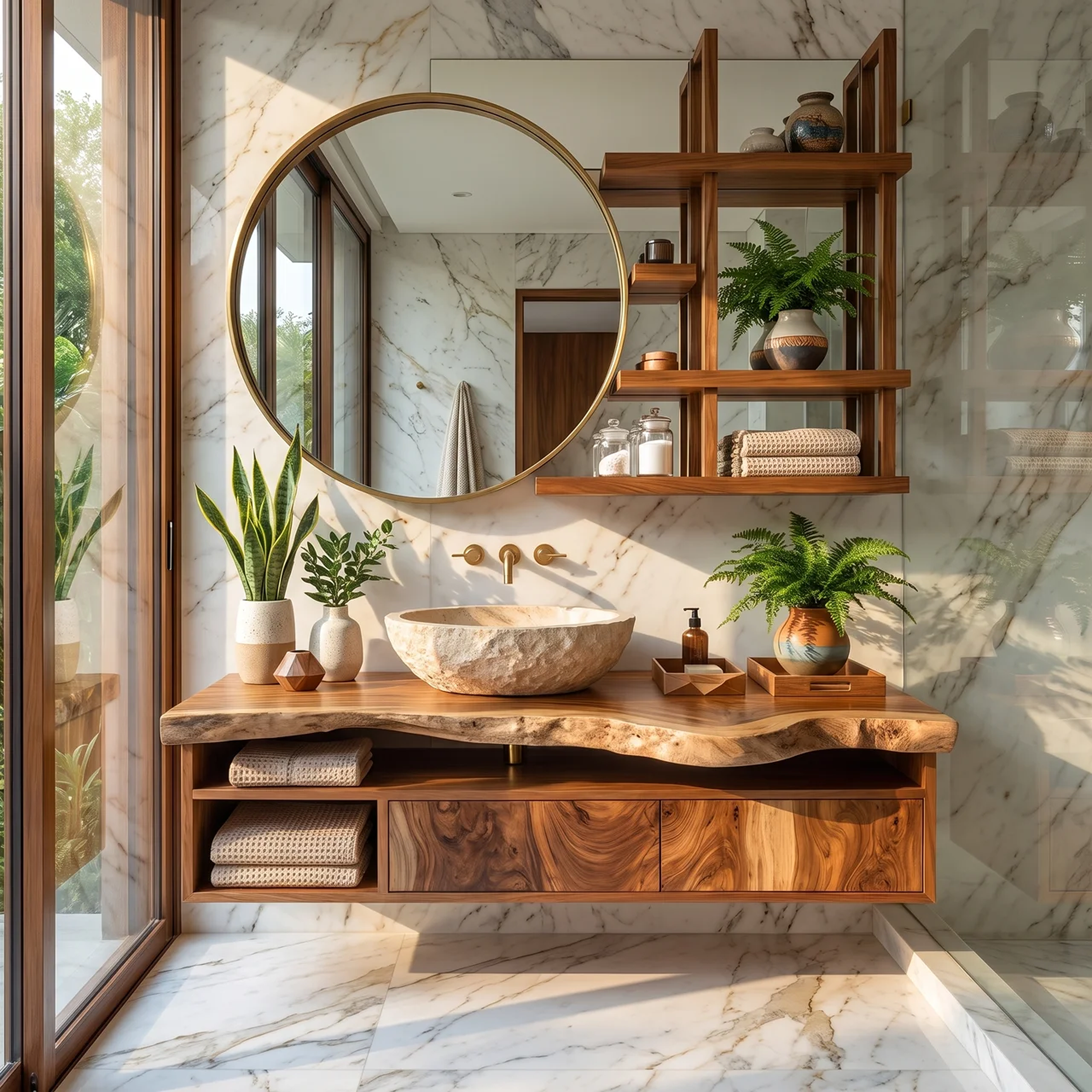Handcrafted Floating Vanity For Elegant Bathroom SILDTTRBRV028