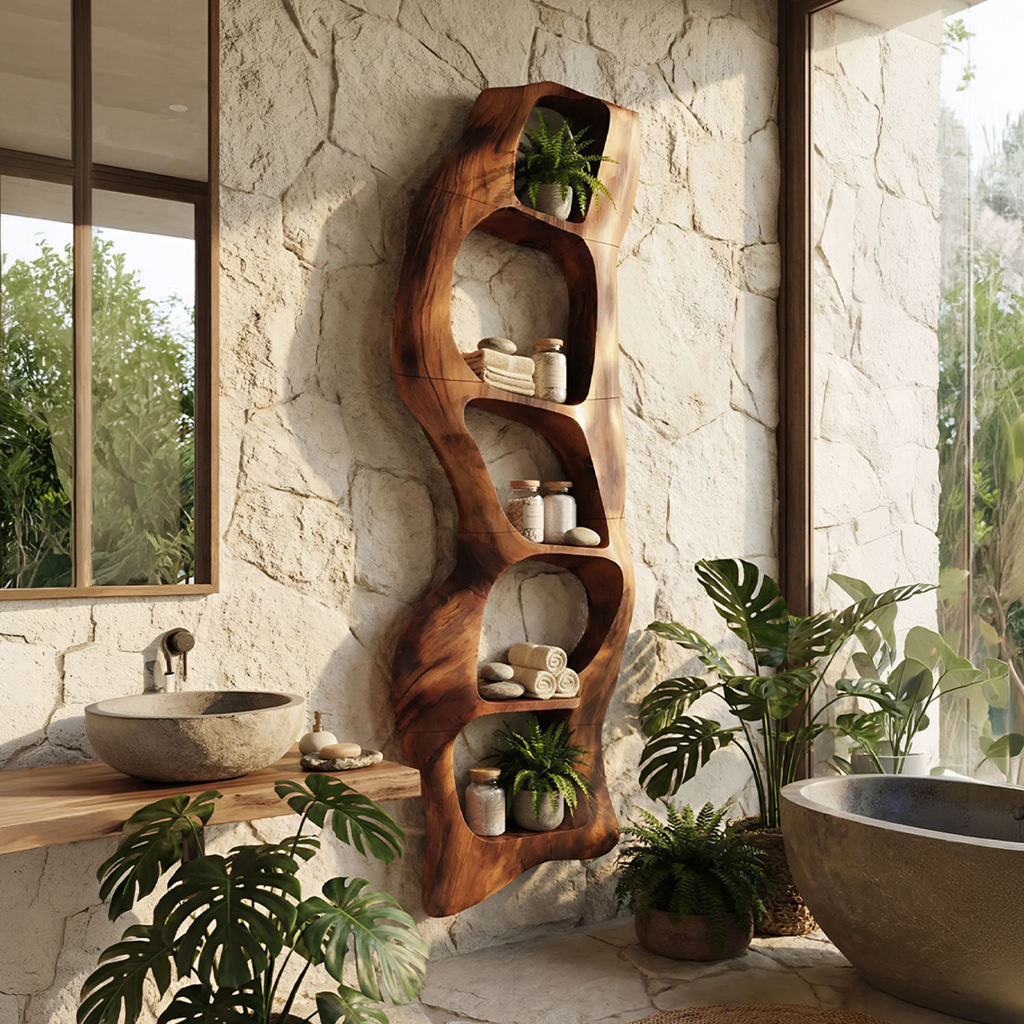 Contemporary Wall Shelf For Bedroom Wall Accent SILDTTNWMS035