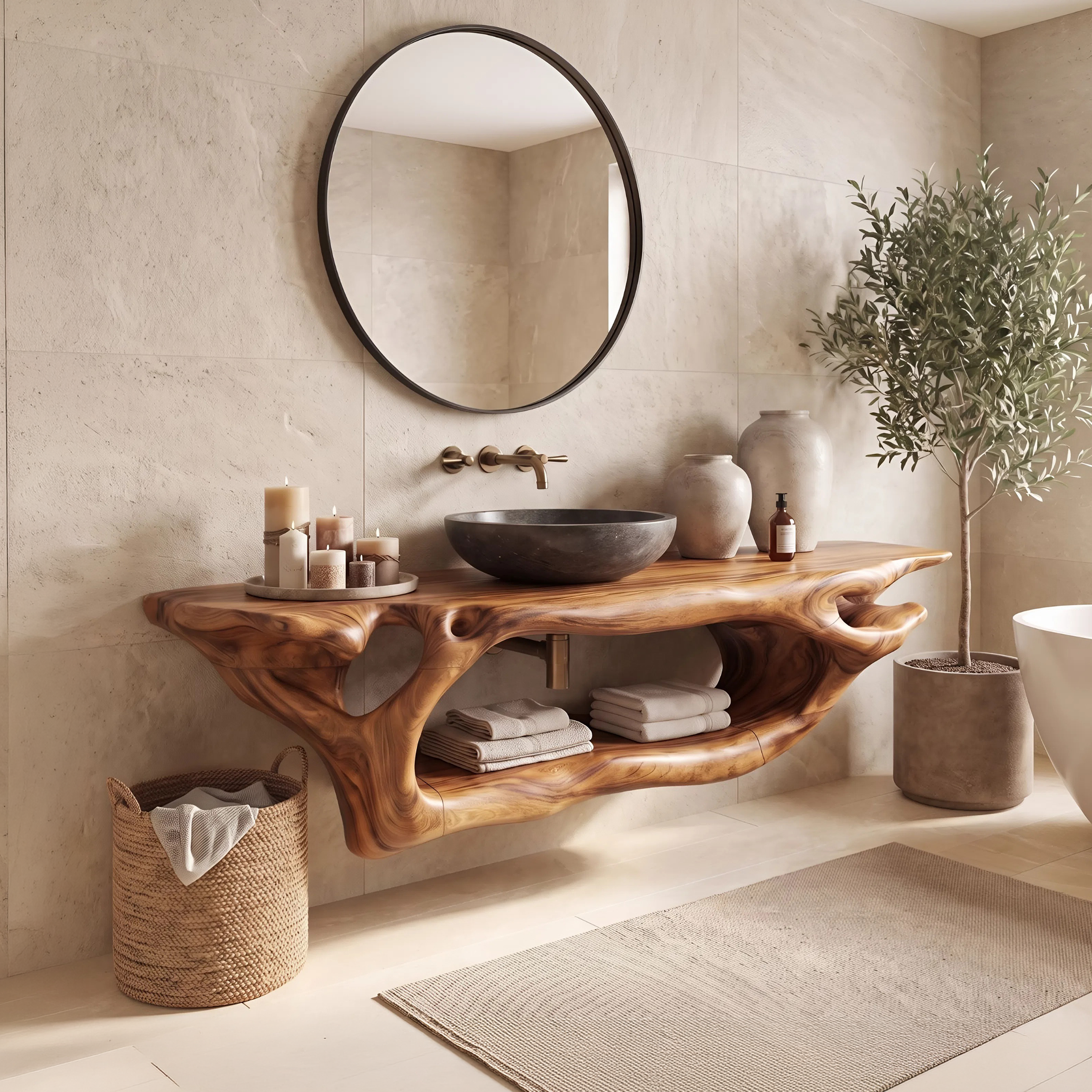 Rustic Bathroom Vanity For Unique Bathroom Makeover SILDTTNBAS003