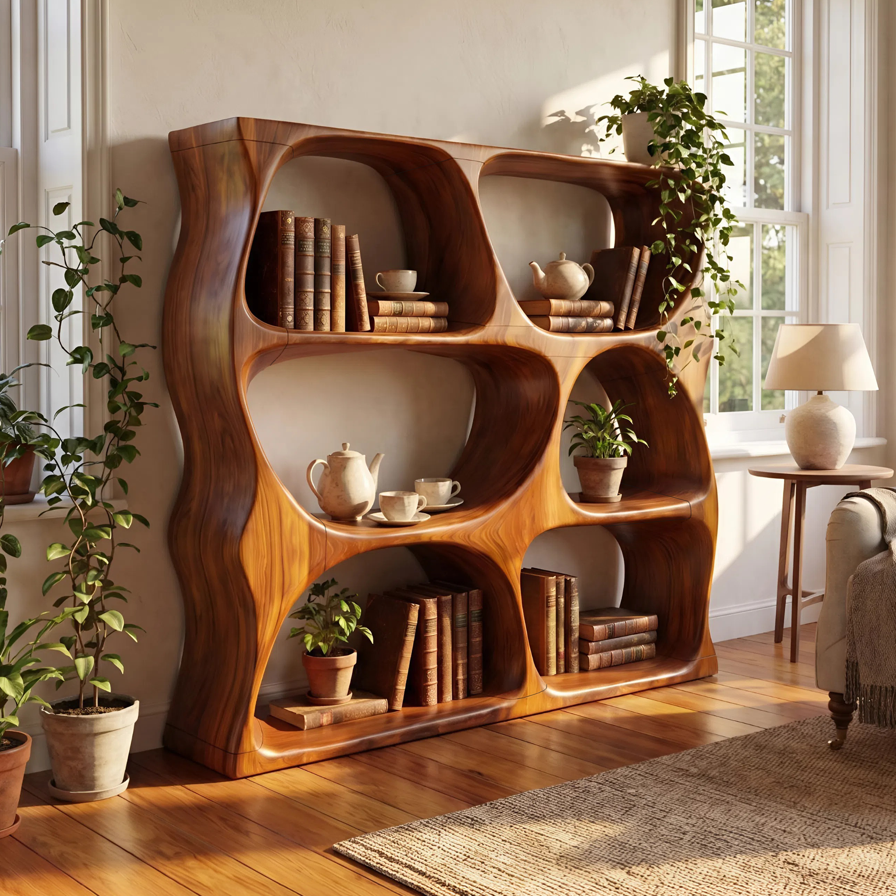 Modern Decorative Bookcase Storage Organizer For Living Room Space SILDTTNBS025