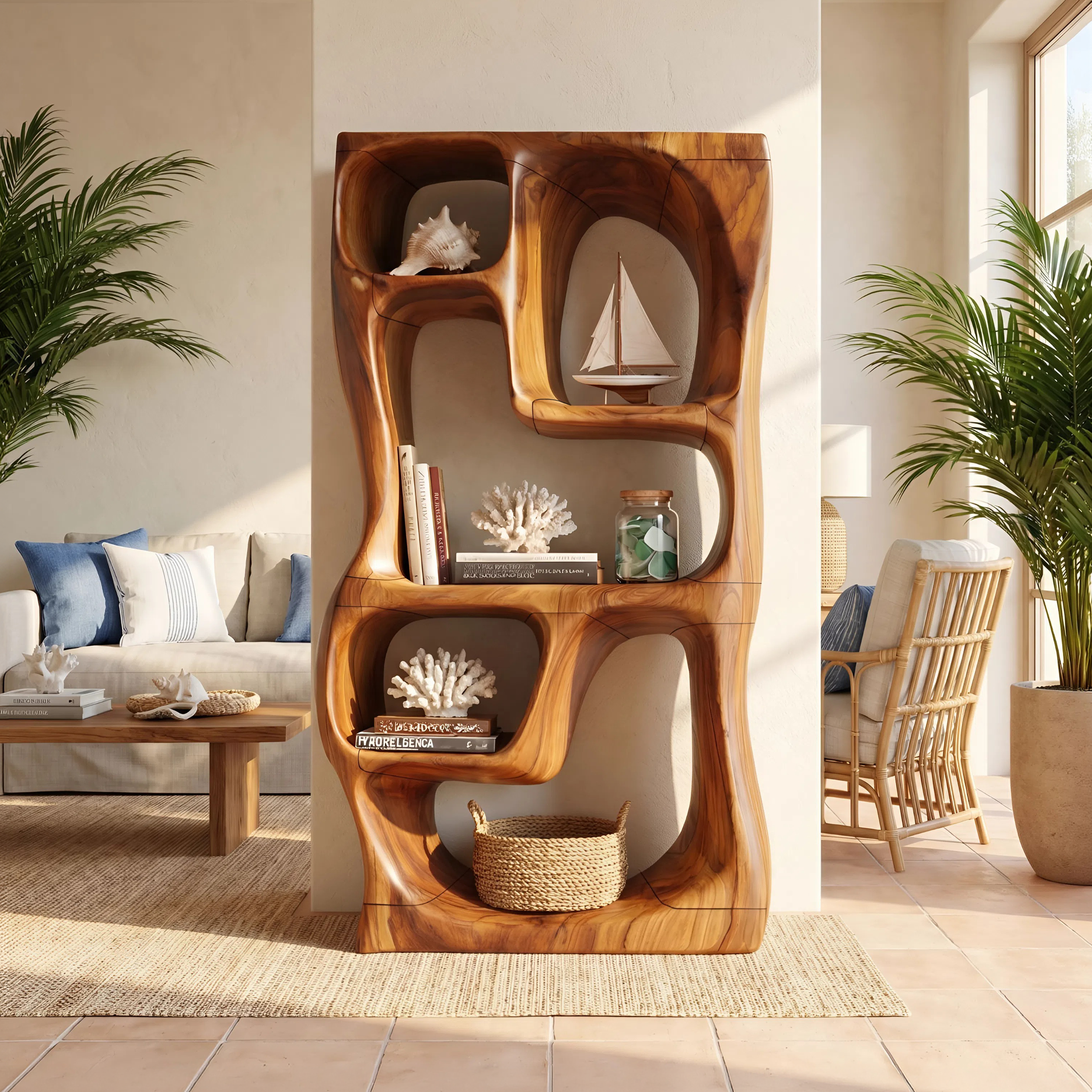 Modern Handcrafted Bookshelf Storage Organizer For Small Apartment SILDTTNBS019