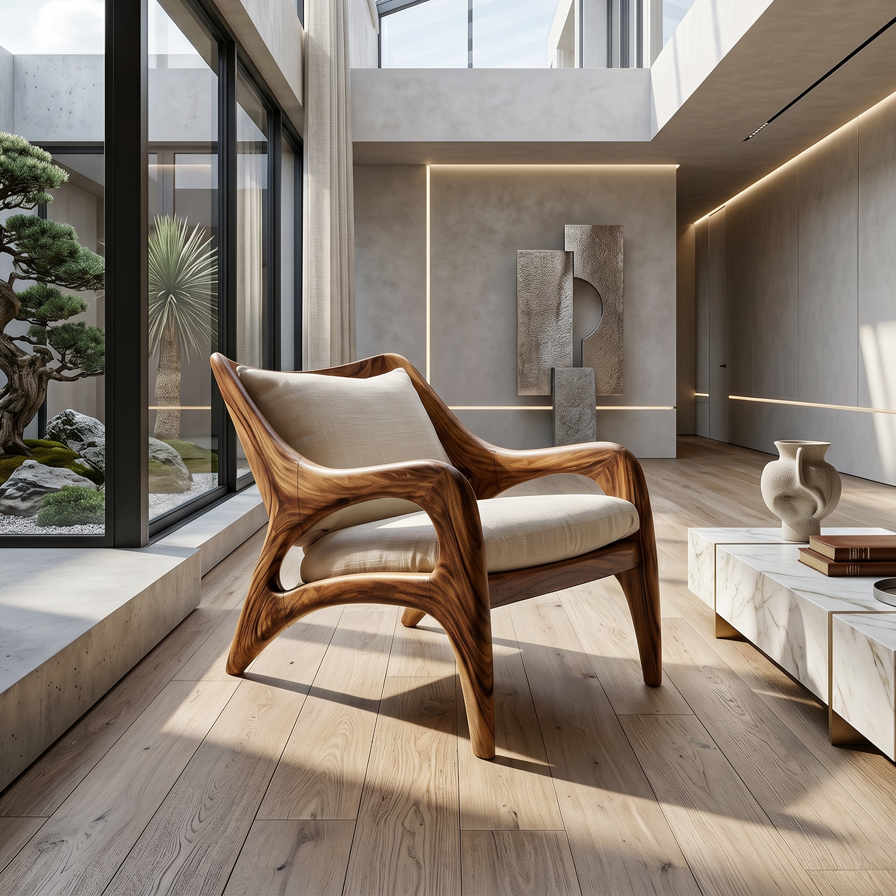 Contemporary Wooden Lounge Chair for Refined Porch Living SILDTTRCHR028