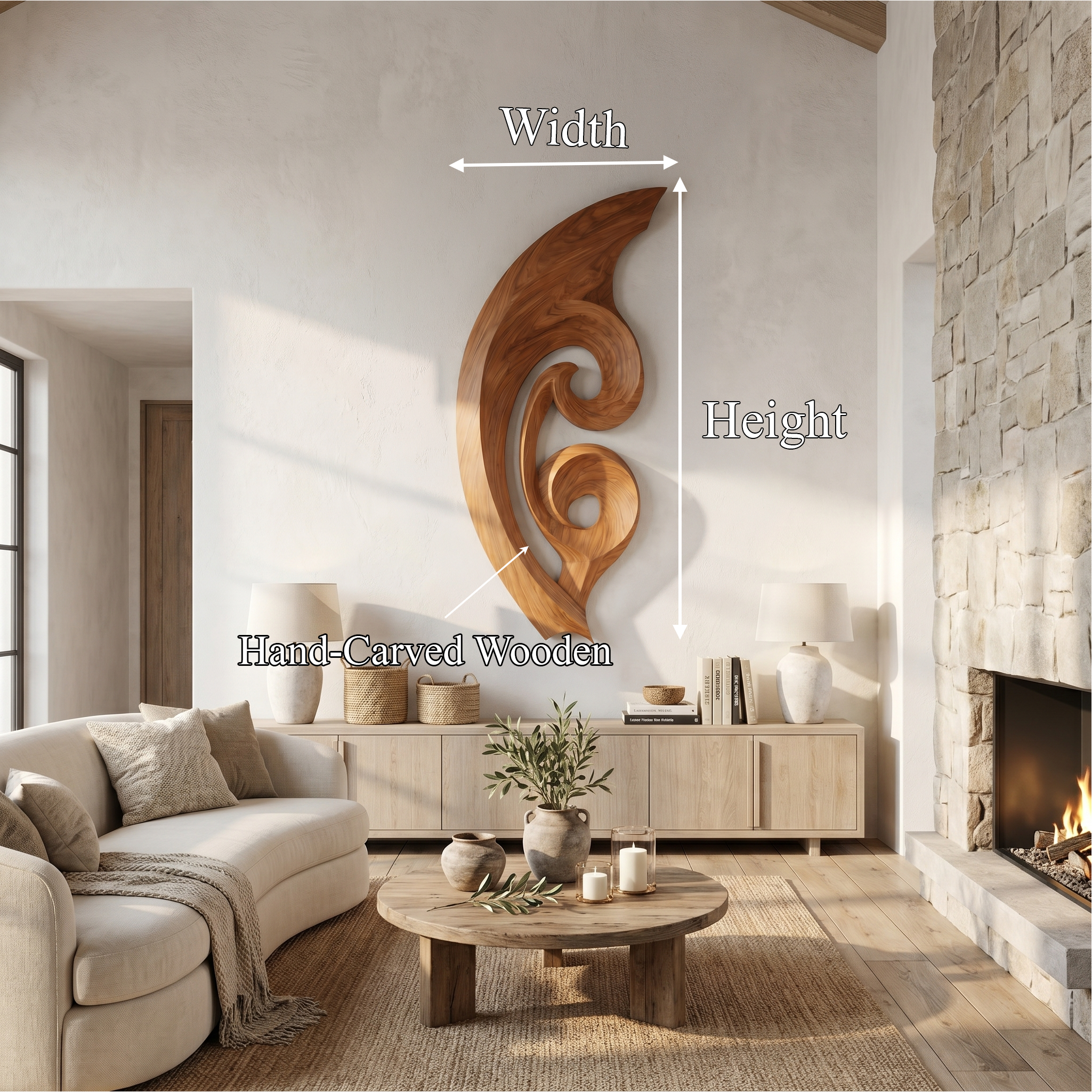 Organic Wall Sculpture For Living Room SINLSAWD081