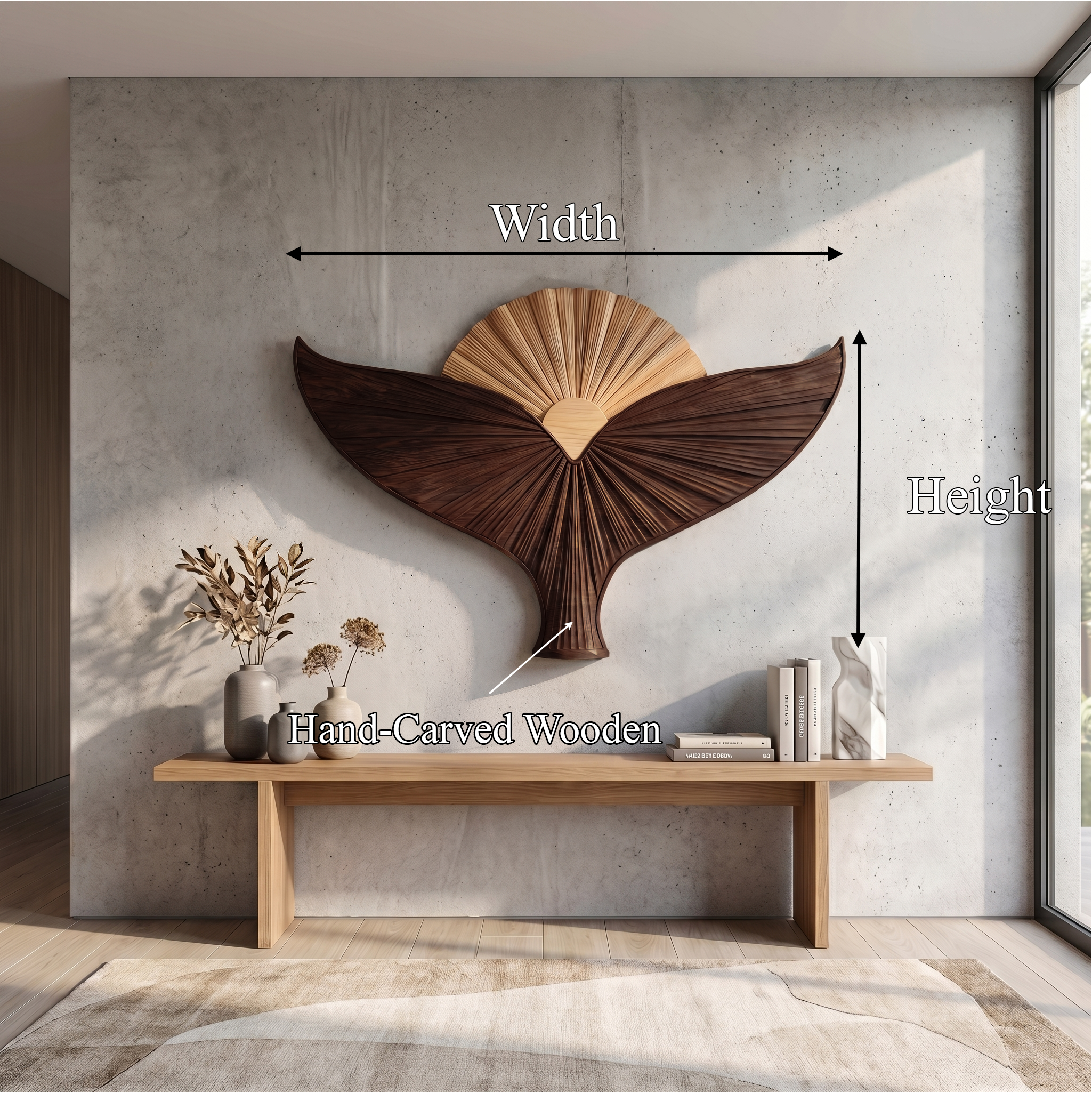 Organic Sculpture Bird Wall For Living Room And Entryway SINLSAWD085