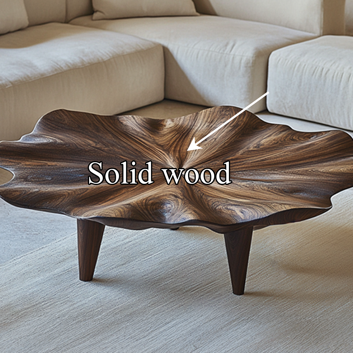 Rustic Organic Coffee Table For Living Room And Lounge Room SINLSACF189