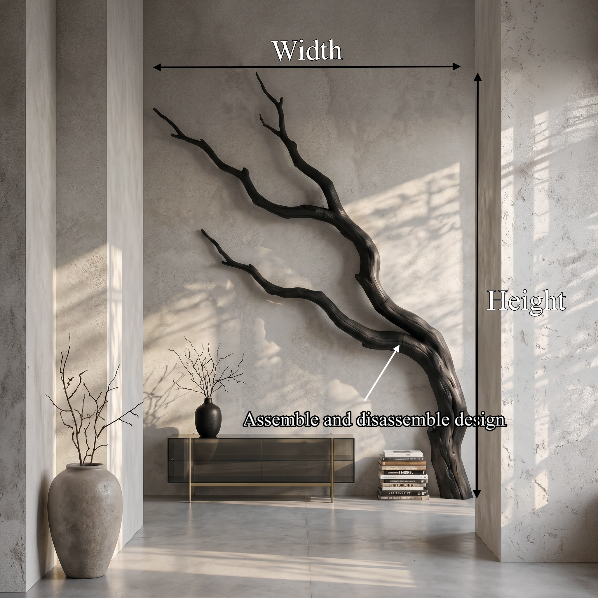 Contemporary Wall Decor Sculptural Branch Design For Living Room SINLSAWD131