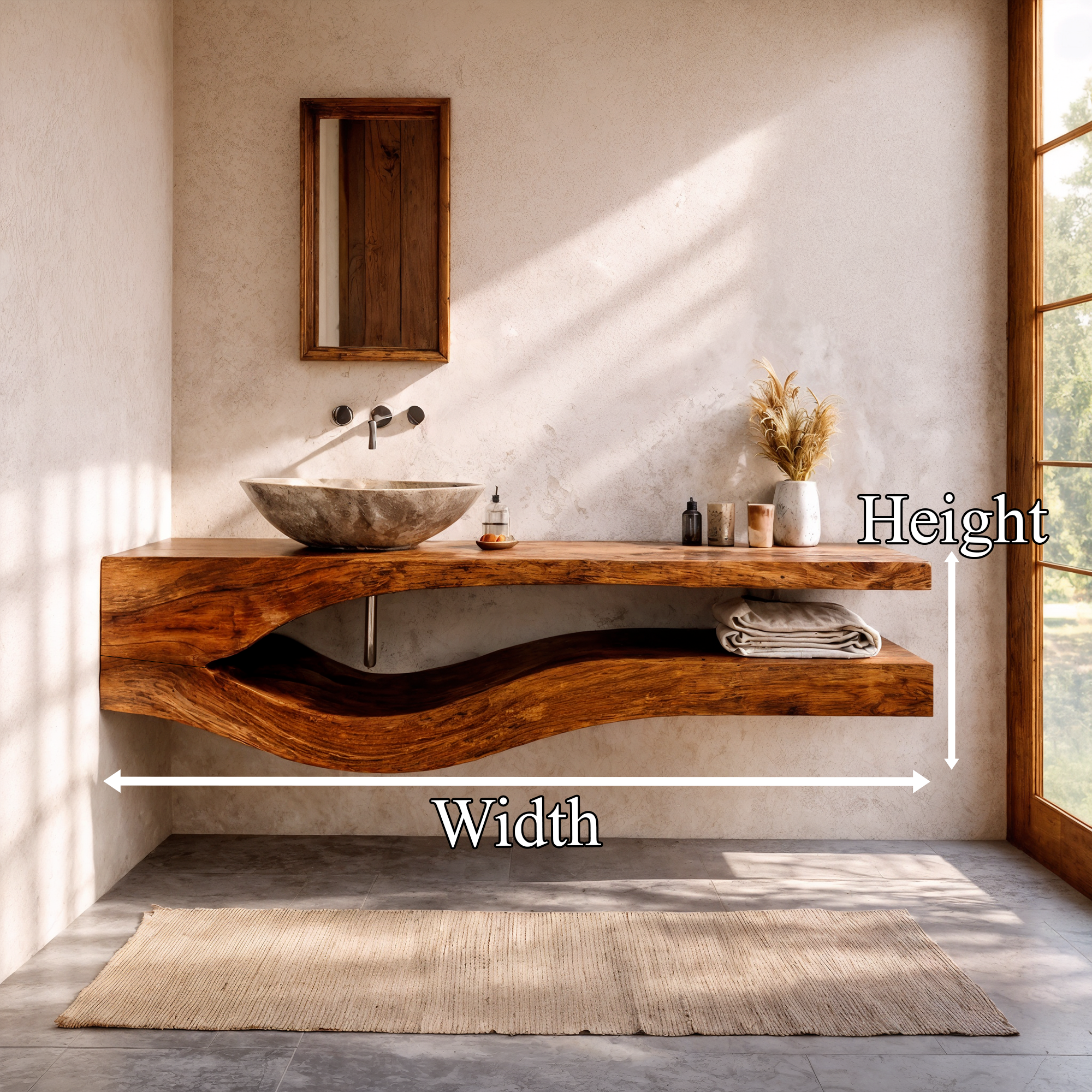Modern Floating Bathroom Vanity For Bathroom And Powder Room SINLKIBRV301